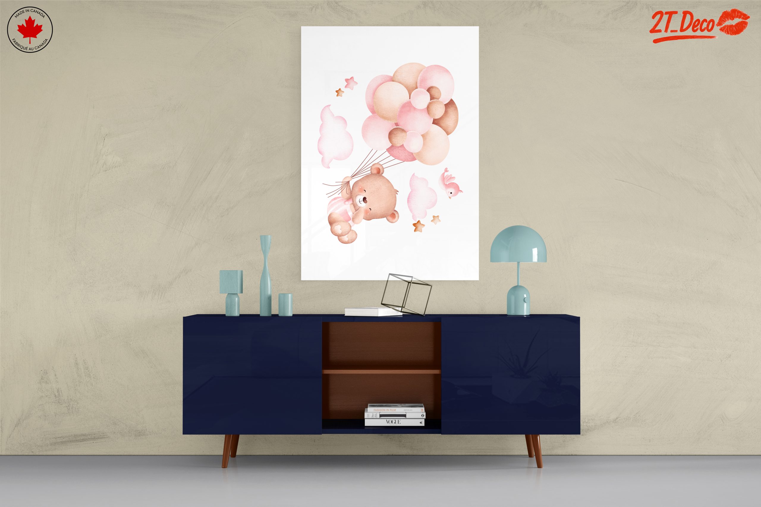 Adorable Bear with Balloons Art - Image 8