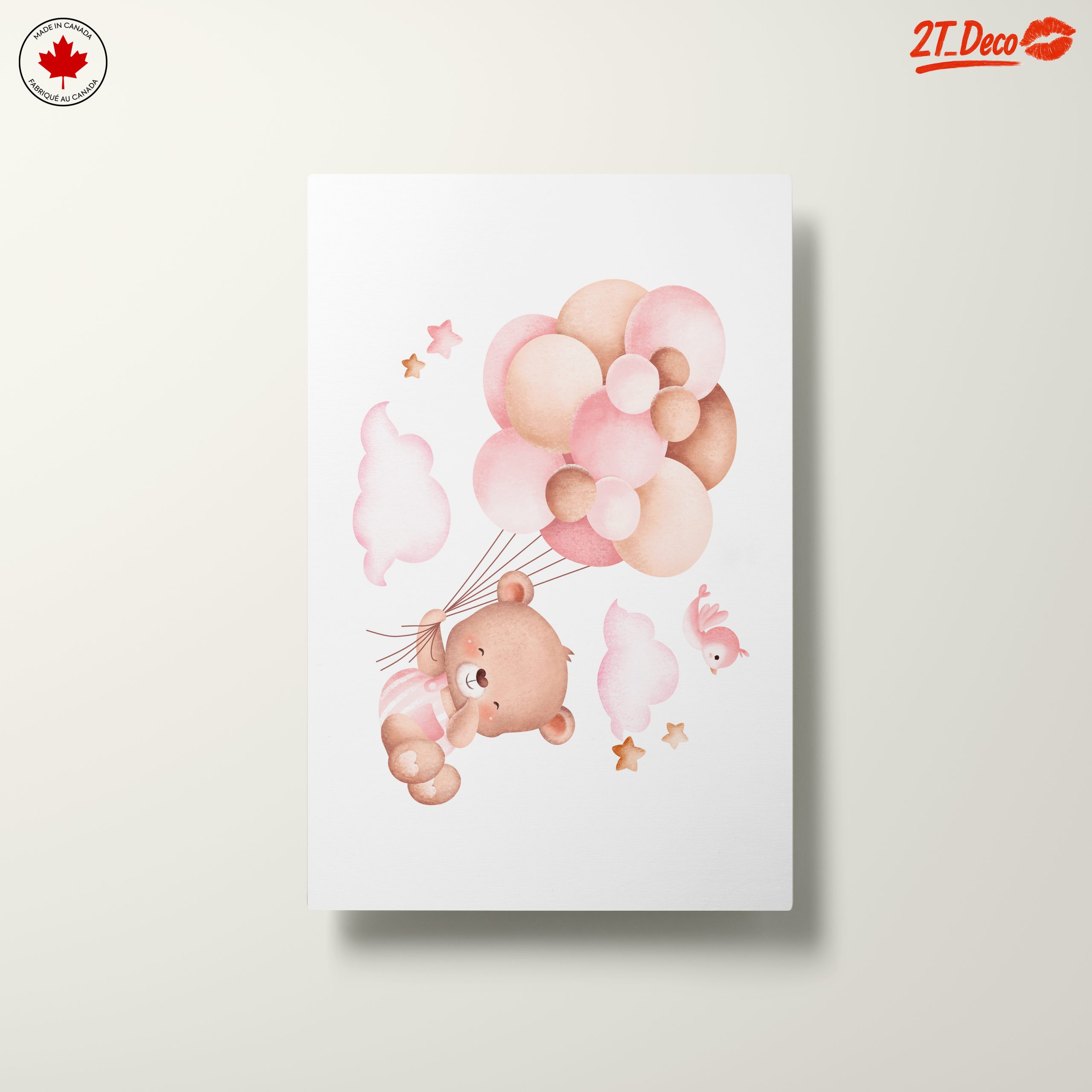 Adorable Bear with Balloons Art - Image 10