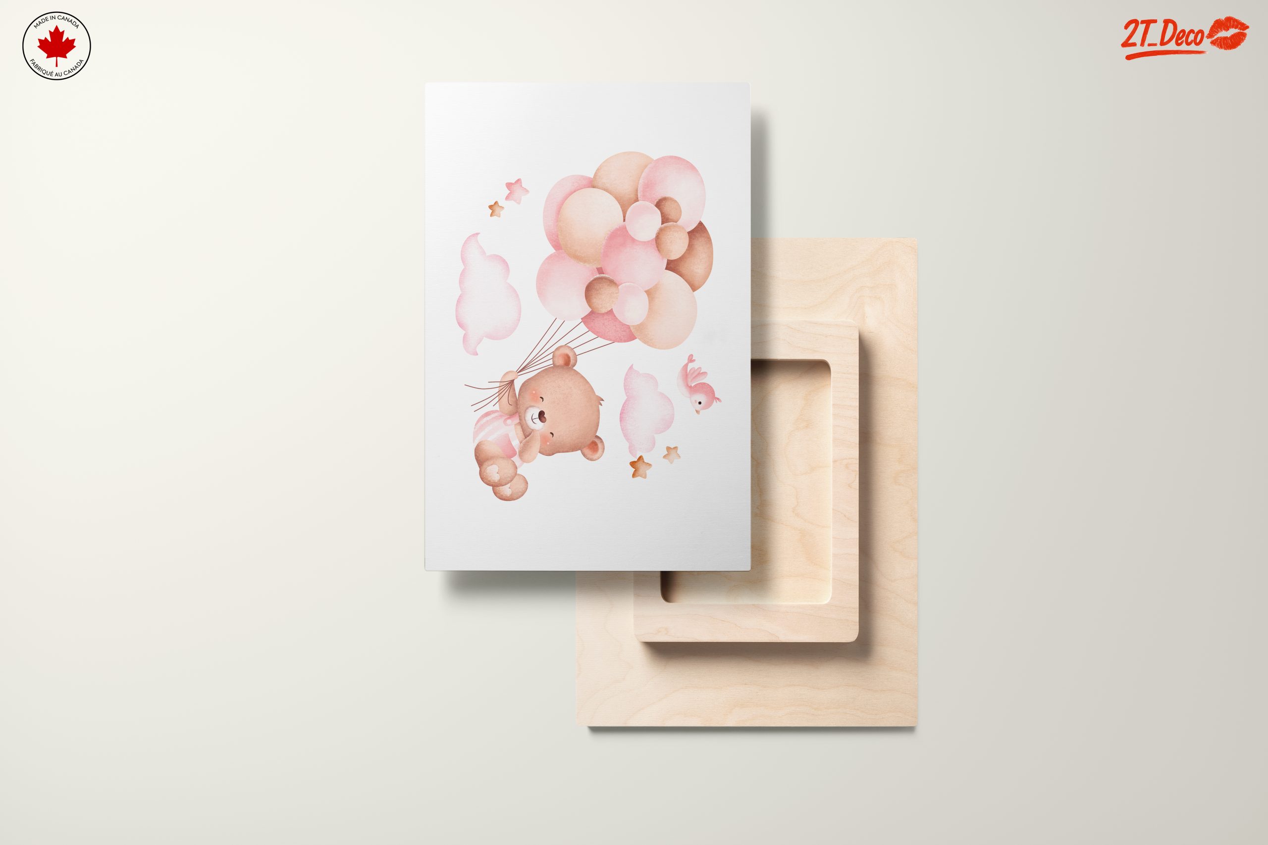 Adorable Bear with Balloons Art - Image 11