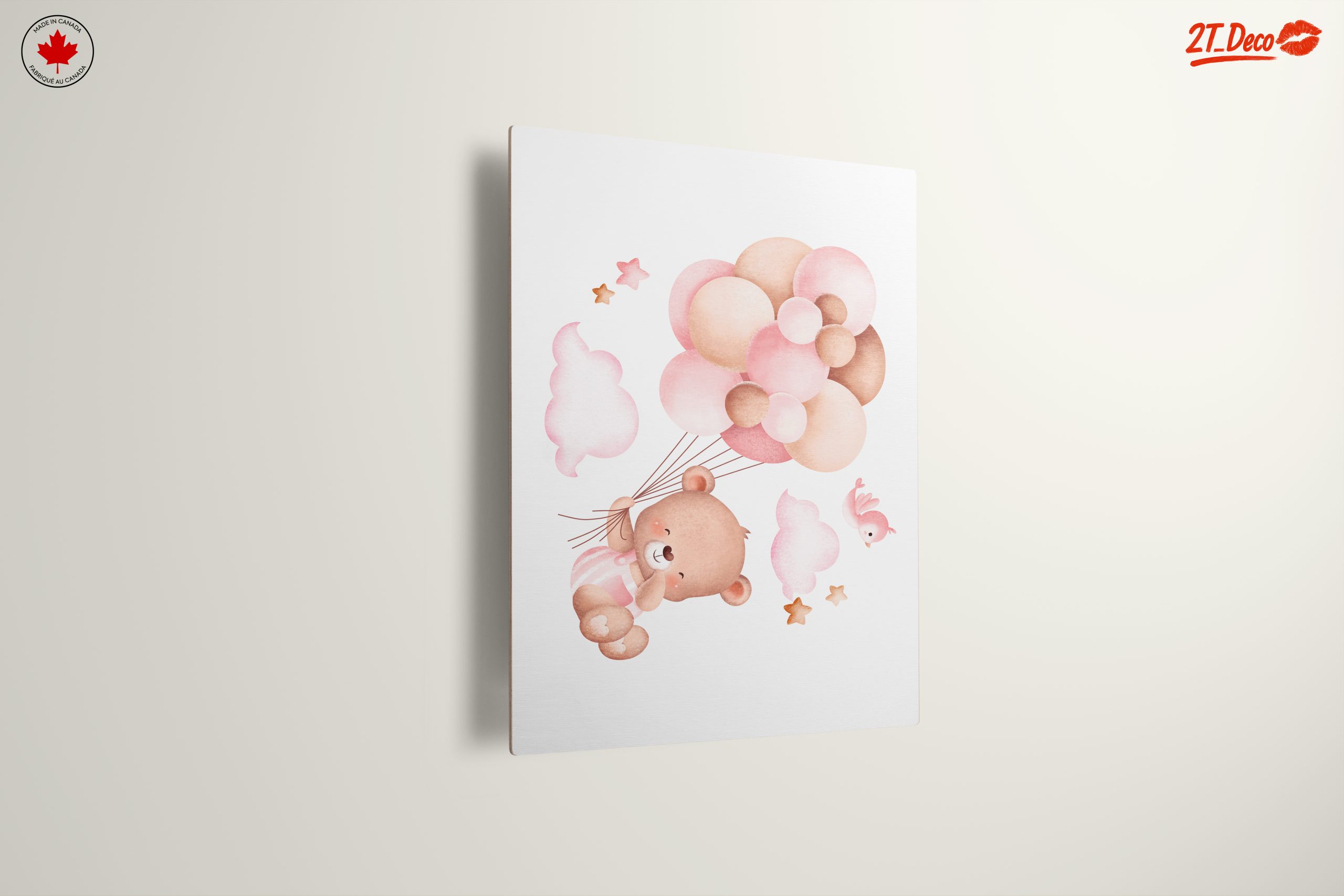 Adorable Bear with Balloons Art - Image 13
