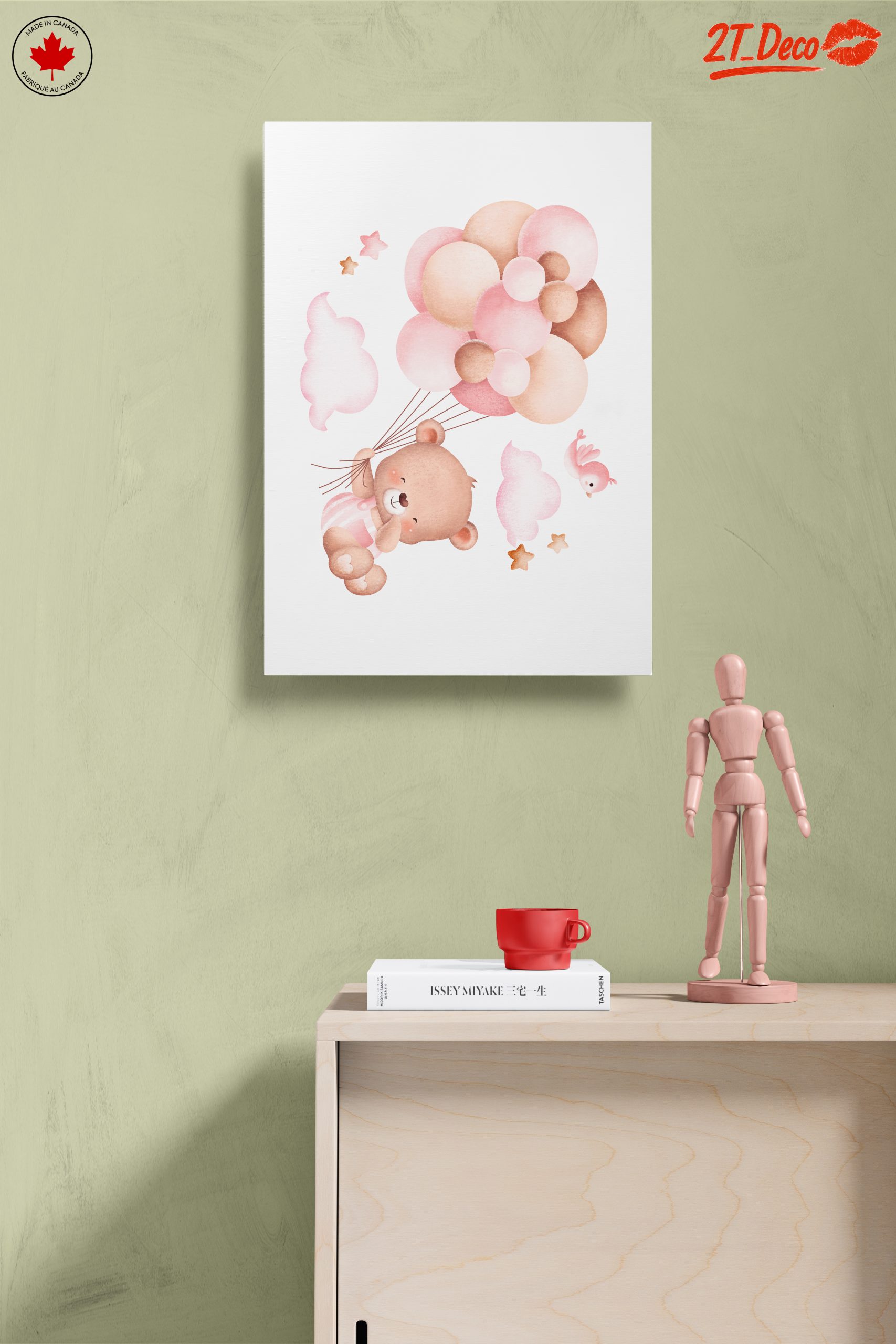 Adorable Bear with Balloons Art - Image 14