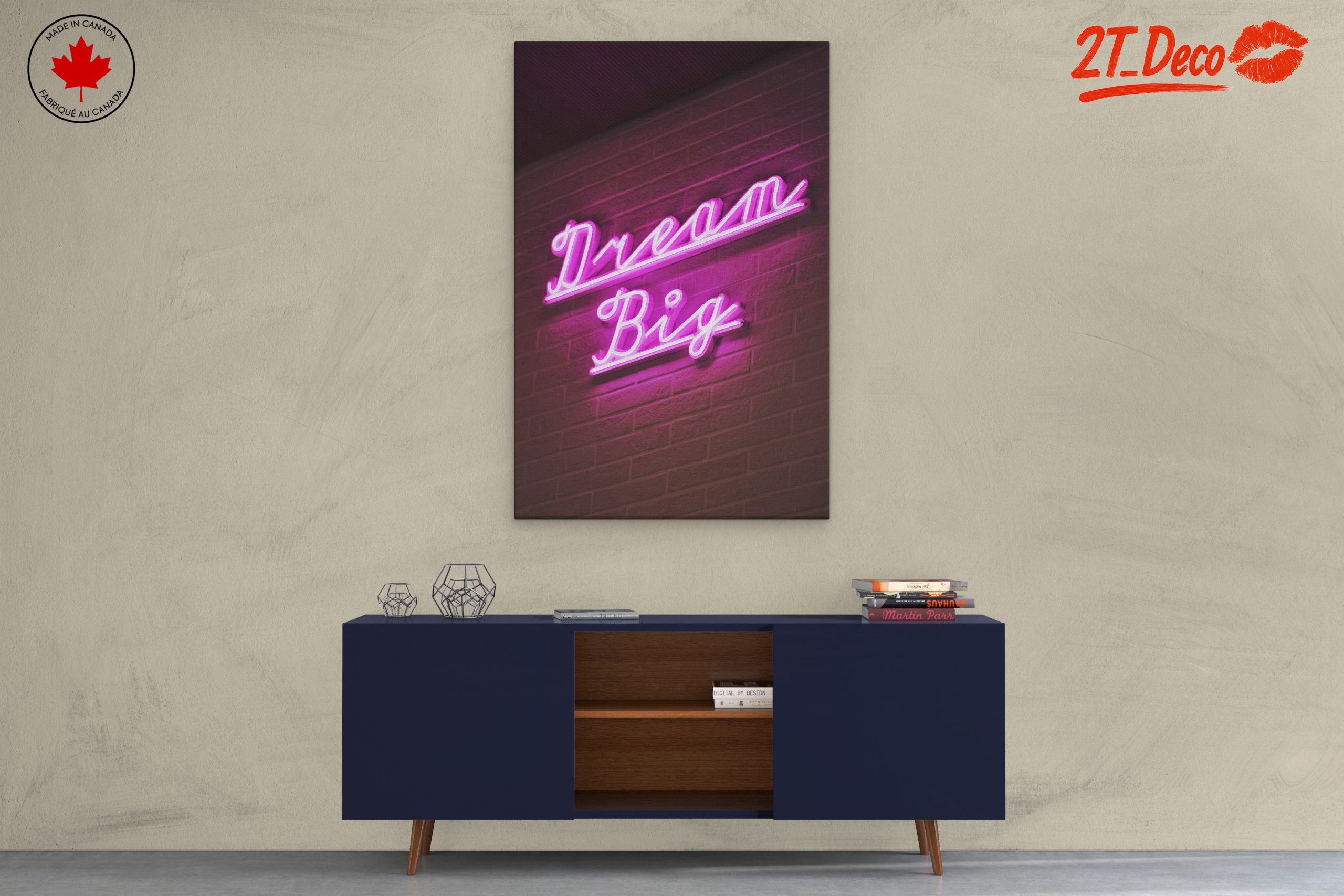 Dream Big Neon Inspirational Wall Art - Image 3