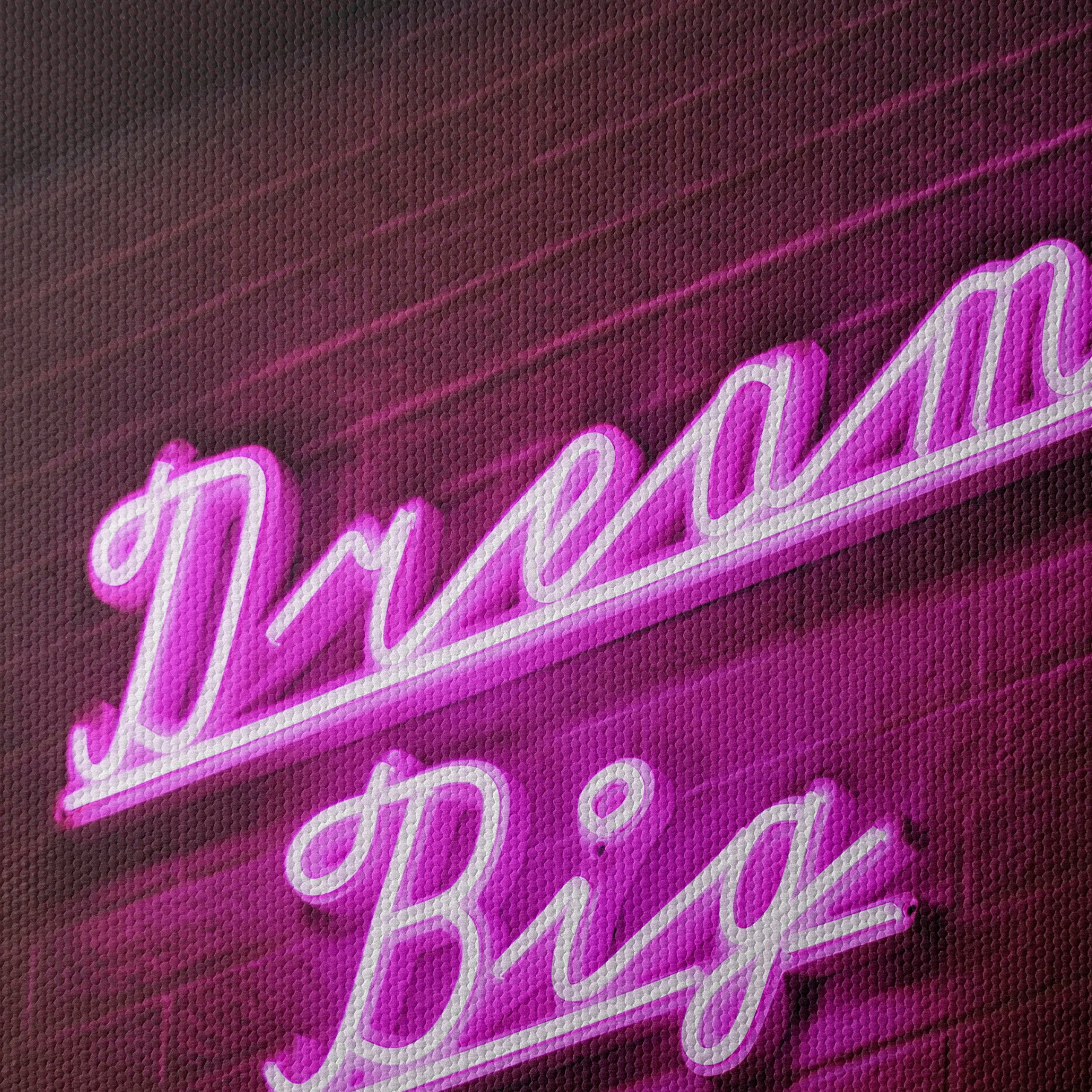 Dream Big Neon Inspirational Wall Art - Image 4