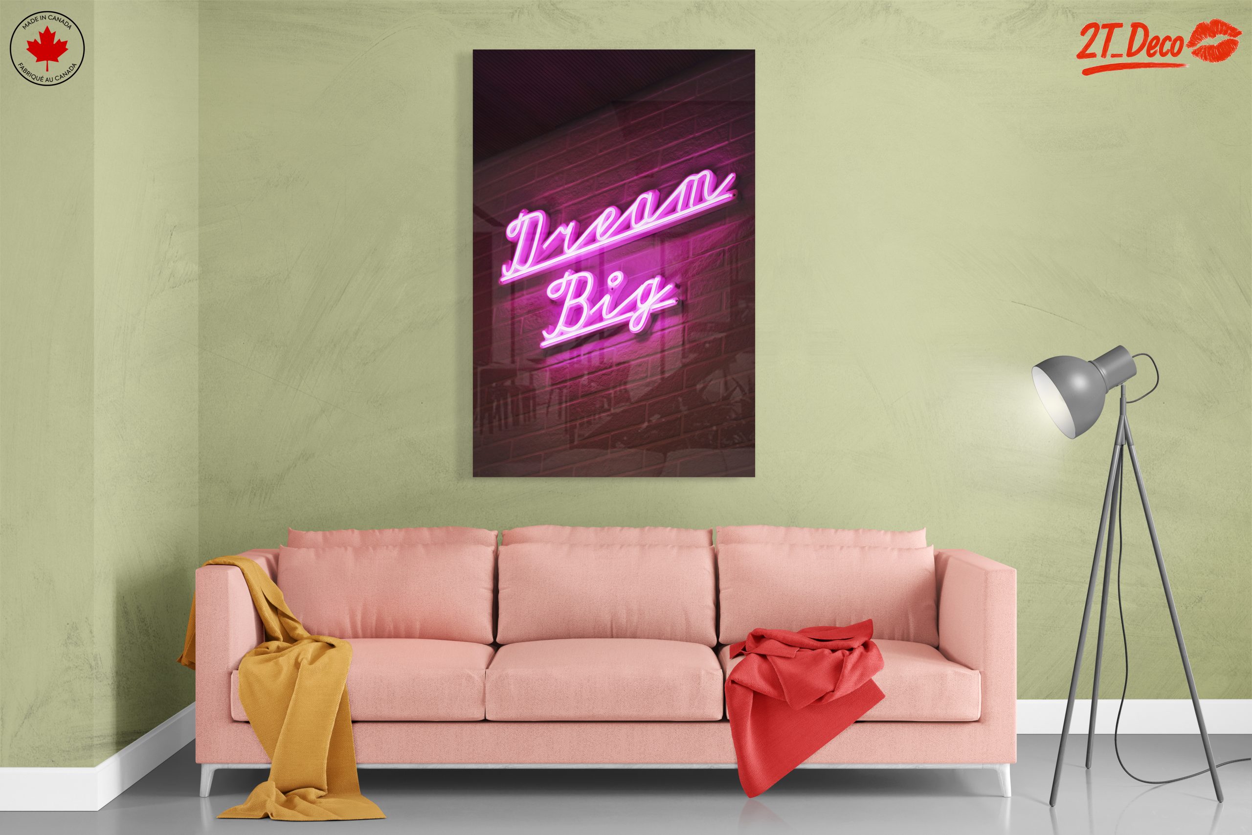 Dream Big Neon Inspirational Wall Art - Image 7