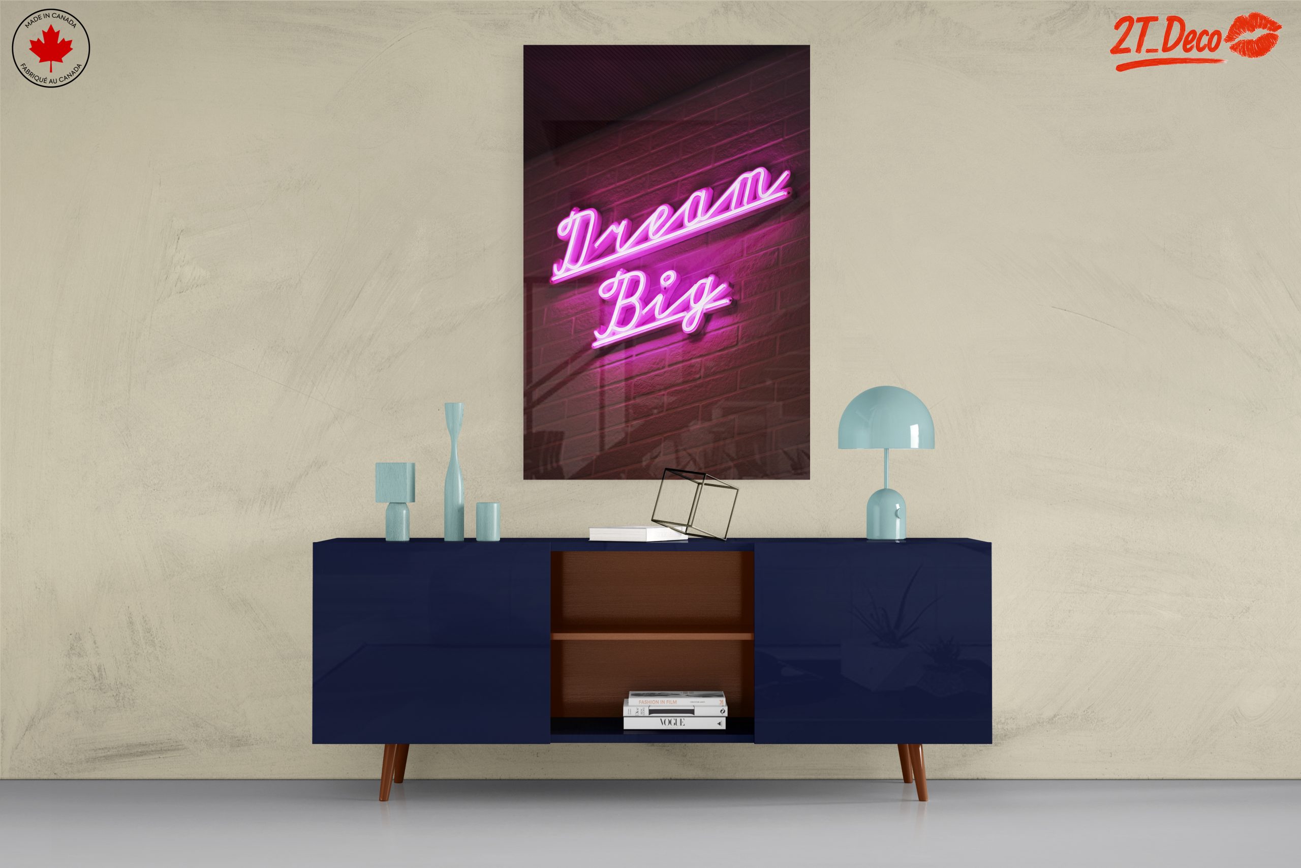 Dream Big Neon Inspirational Wall Art - Image 8