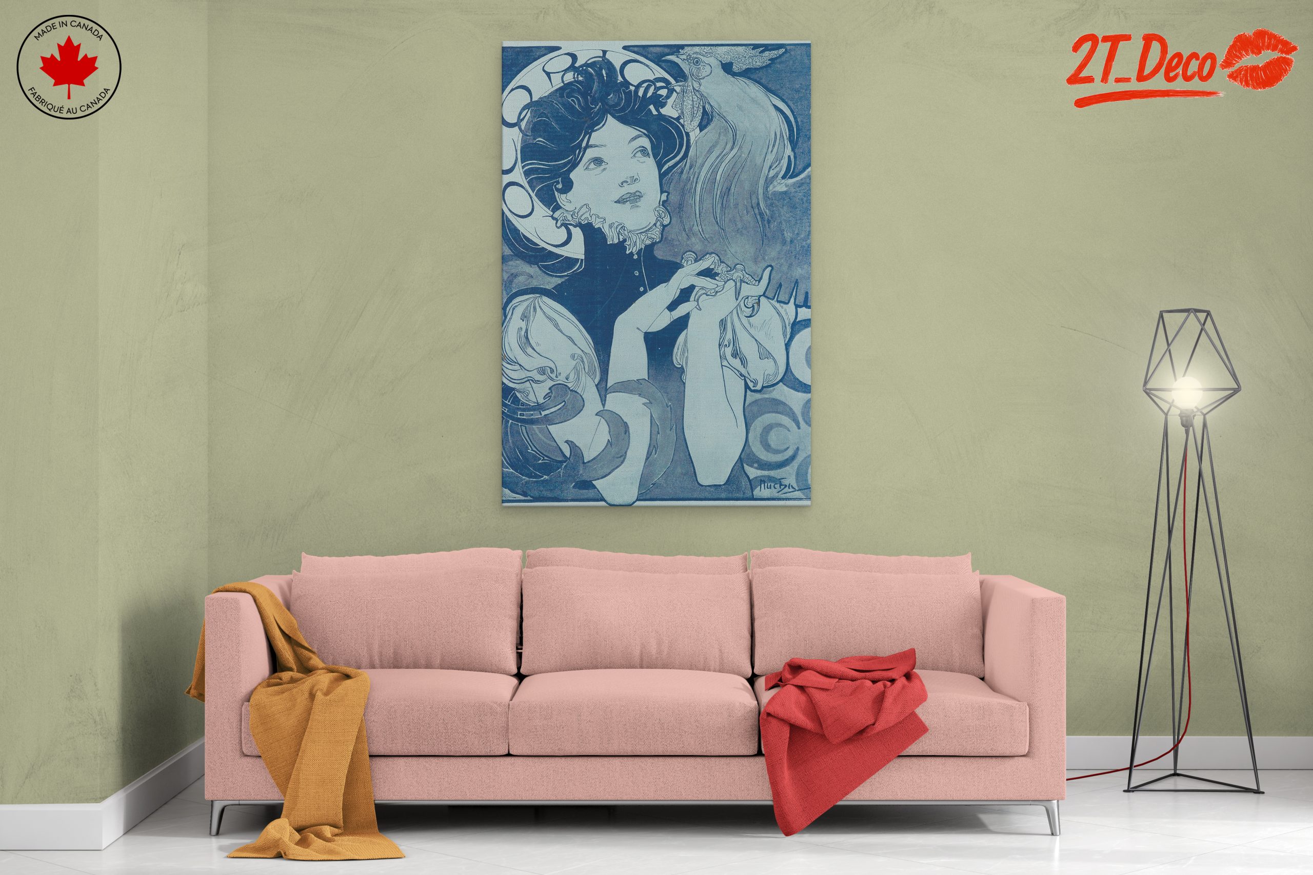 Stylized Portrait of a Woman with a Rooster - Image 2