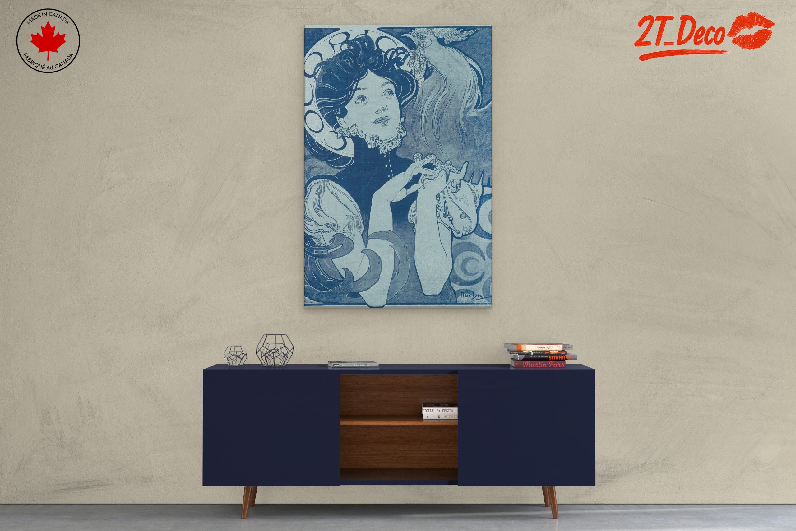 Stylized Portrait of a Woman with a Rooster - Image 3