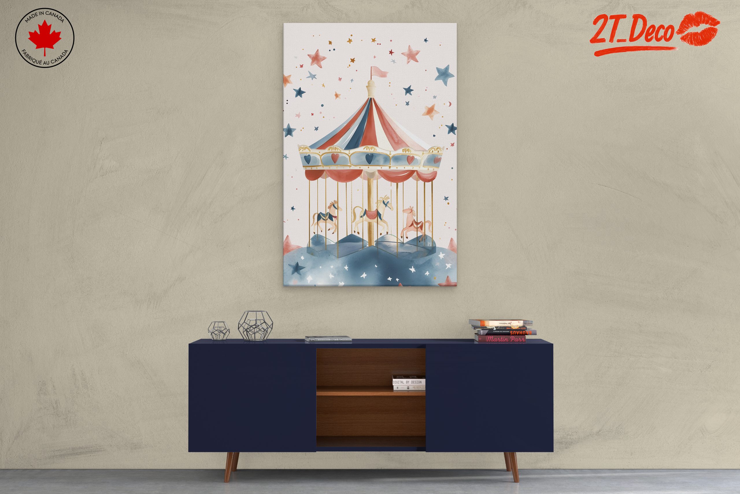 Playful Carousel in Soft Colors - Image 3
