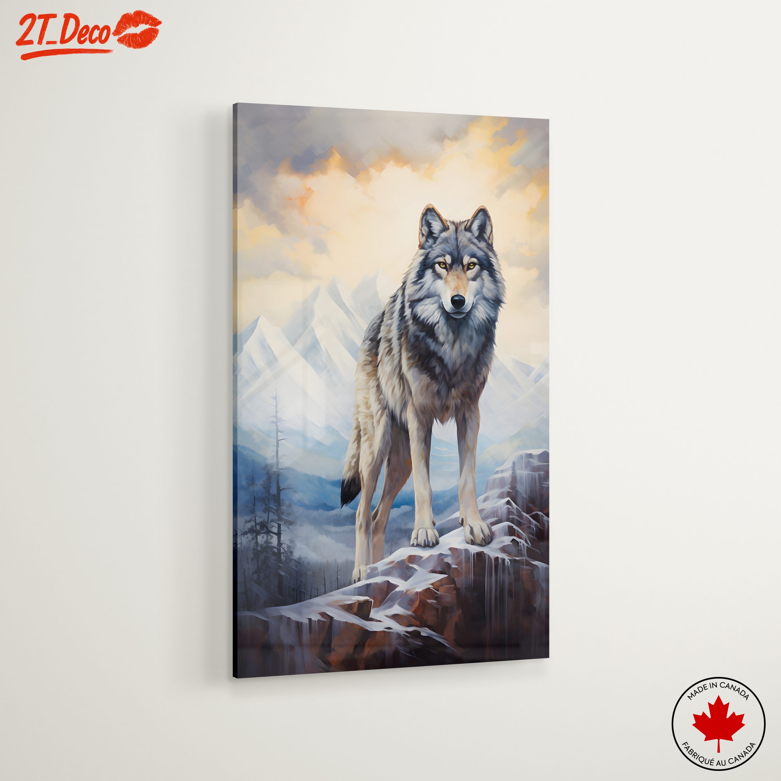Realistic Wolf Art in Mountain Landscape - Image 6