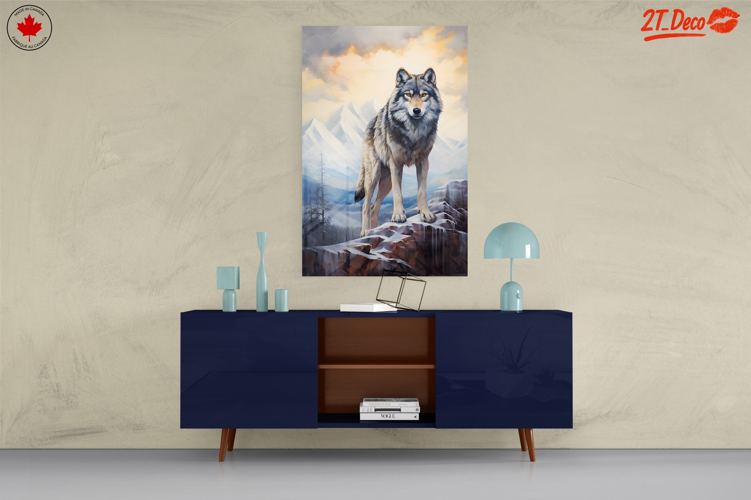 Realistic Wolf Art in Mountain Landscape - Image 8