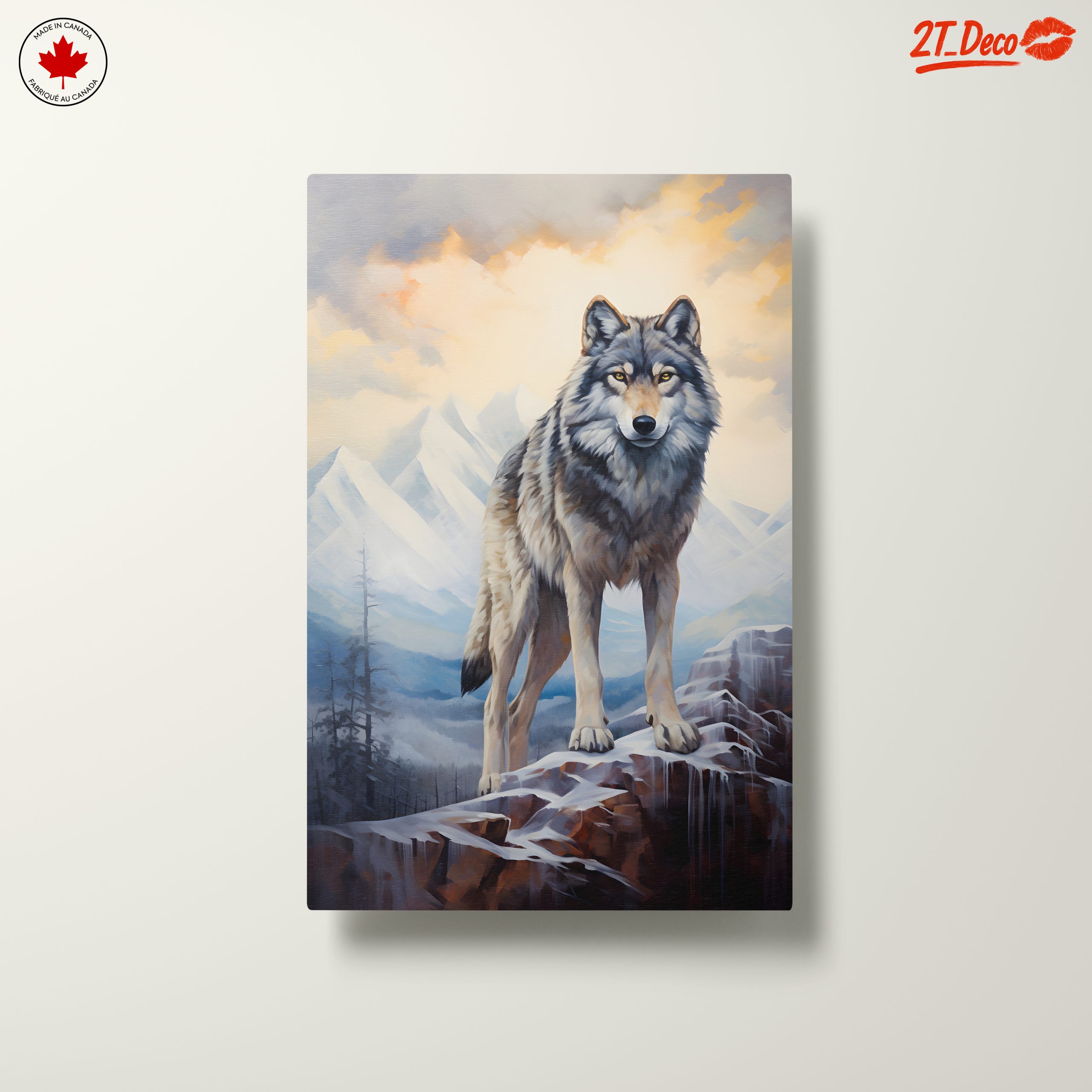 Realistic Wolf Art in Mountain Landscape - Image 10