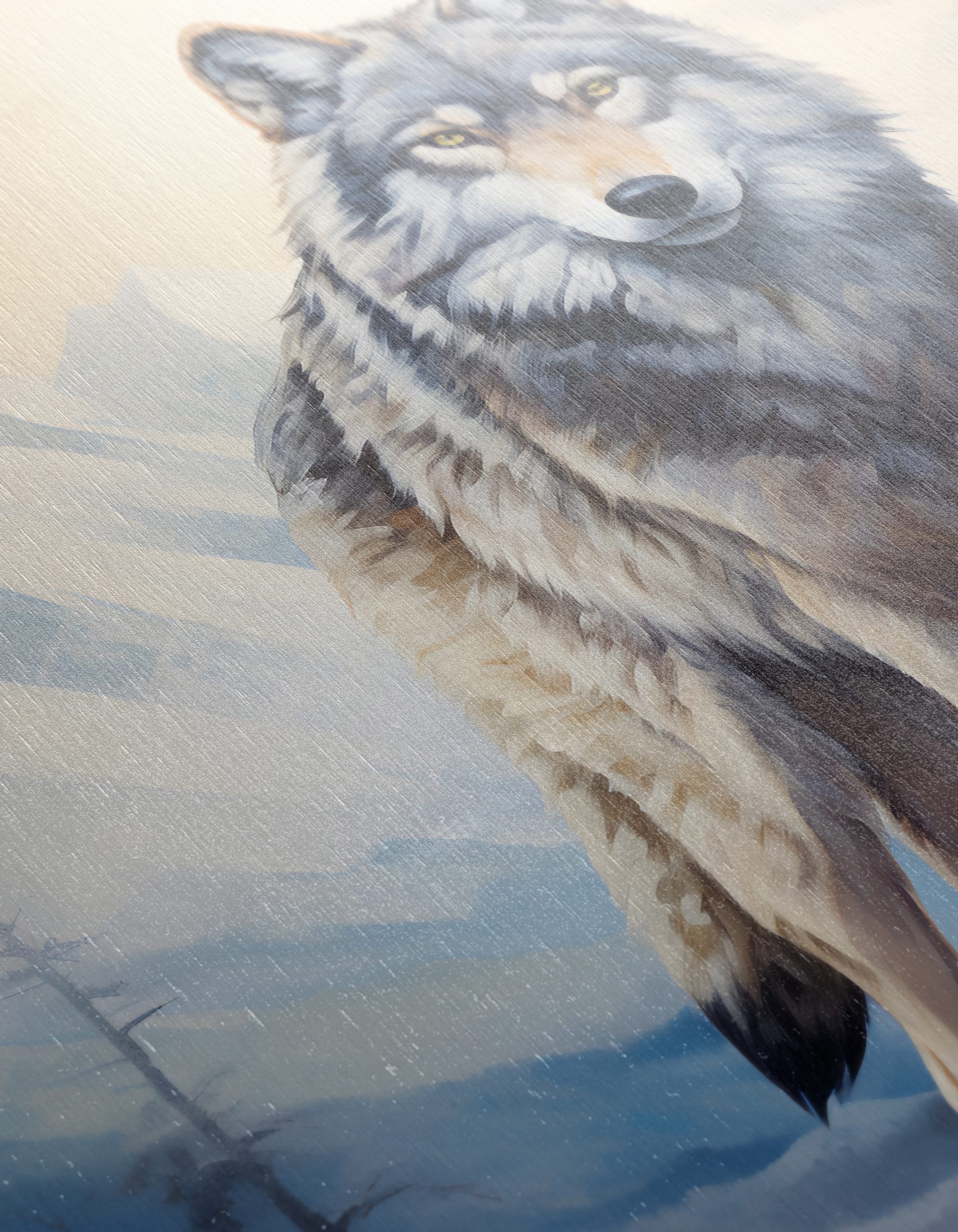 Realistic Wolf Art in Mountain Landscape - Image 12