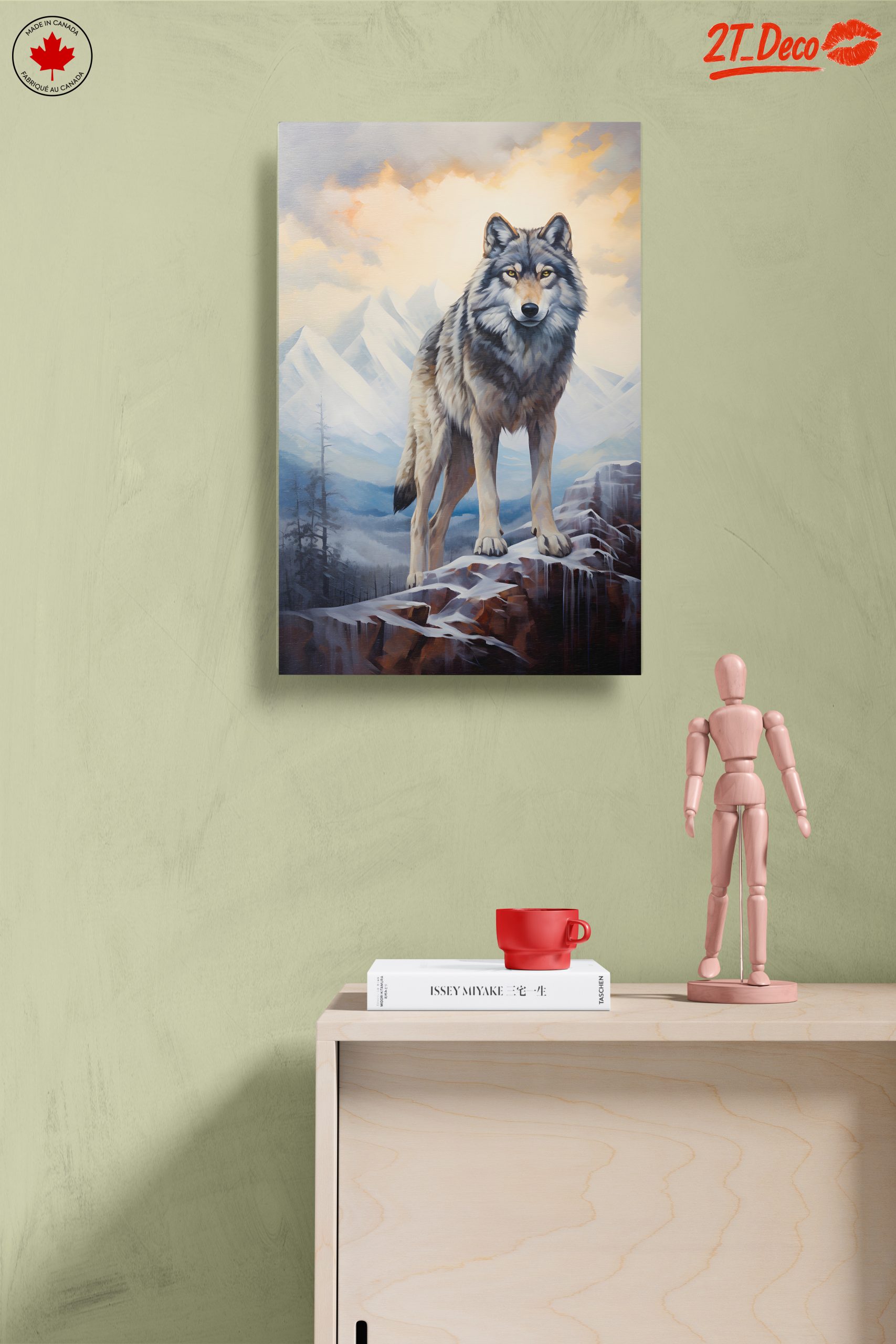 Realistic Wolf Art in Mountain Landscape - Image 14