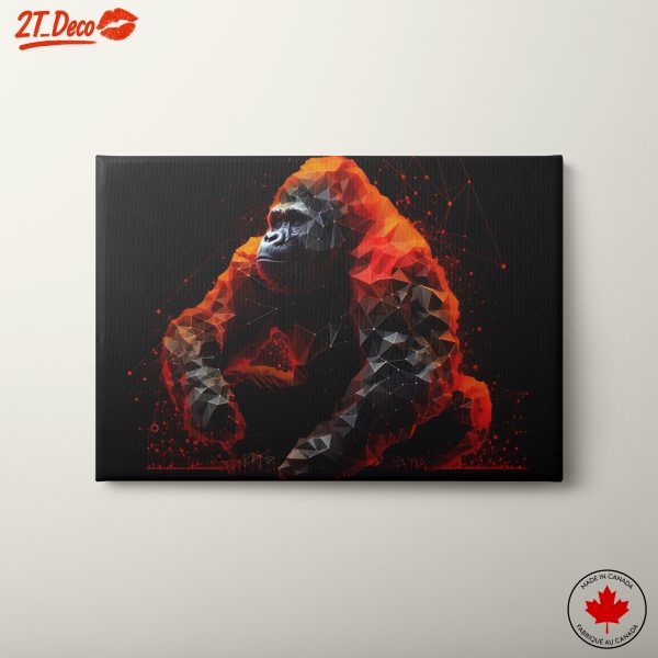 Stylized Geometric Gorilla Art