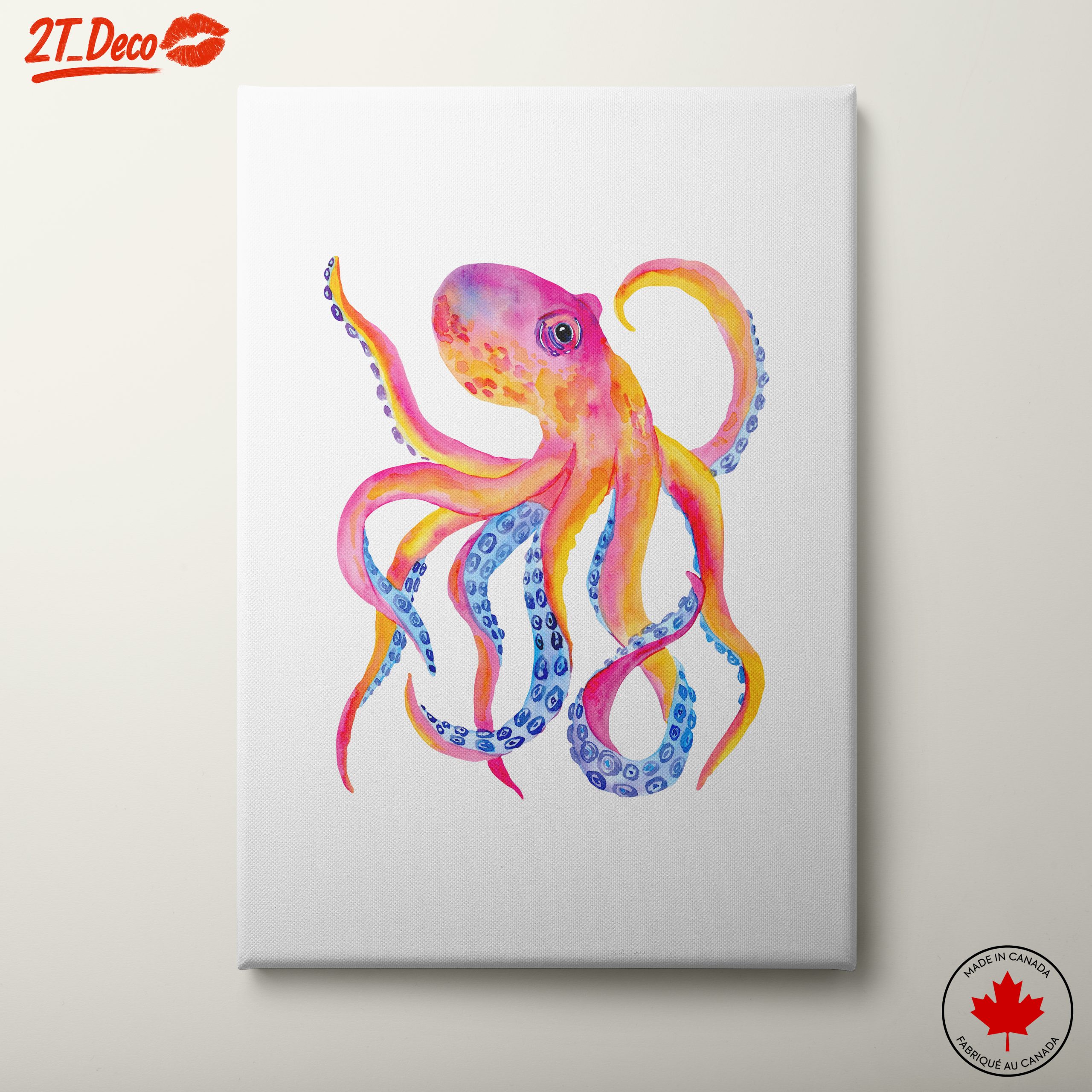 Colorful Abstract Octopus Artwork