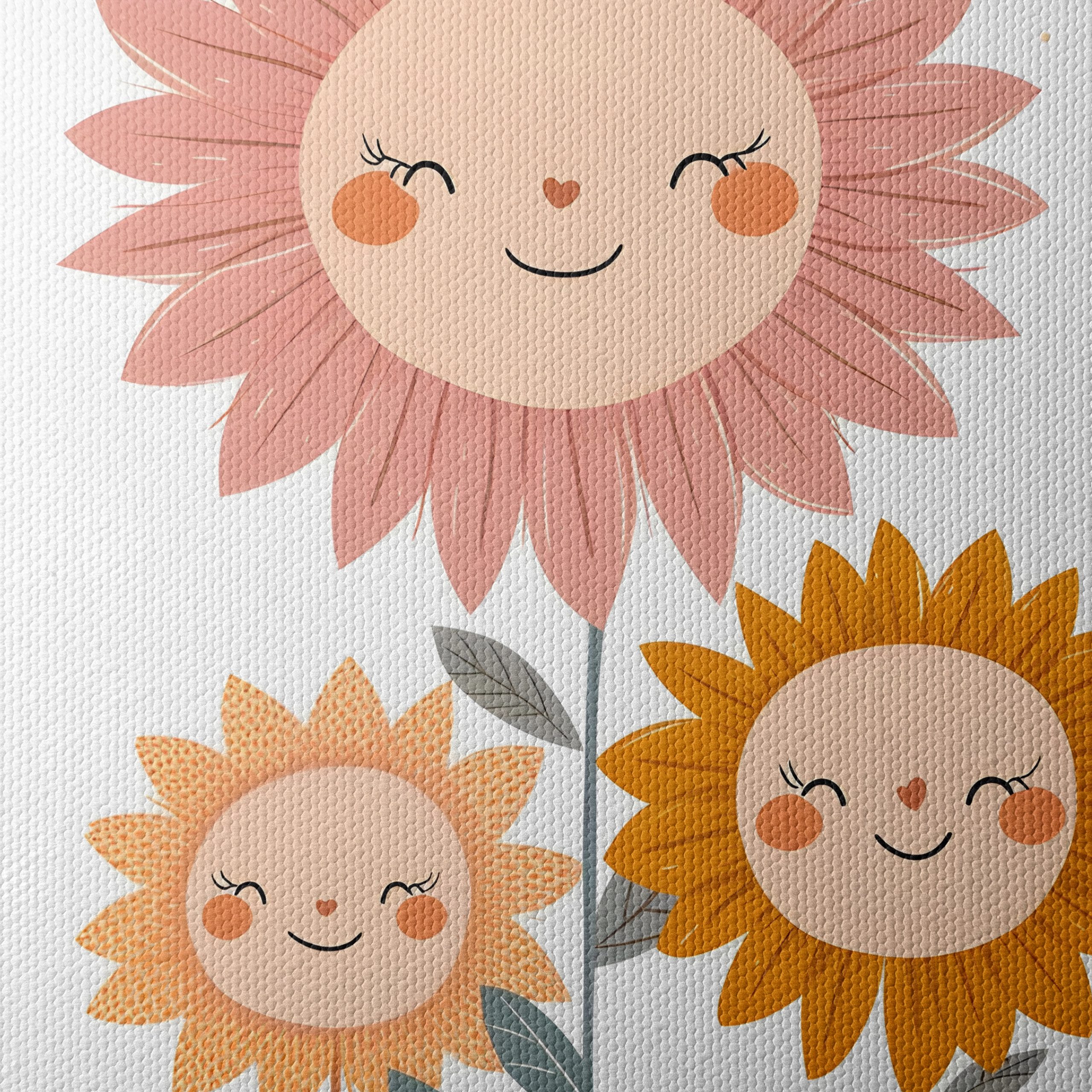 Playful Floral Characters with Smiling Faces - Image 4