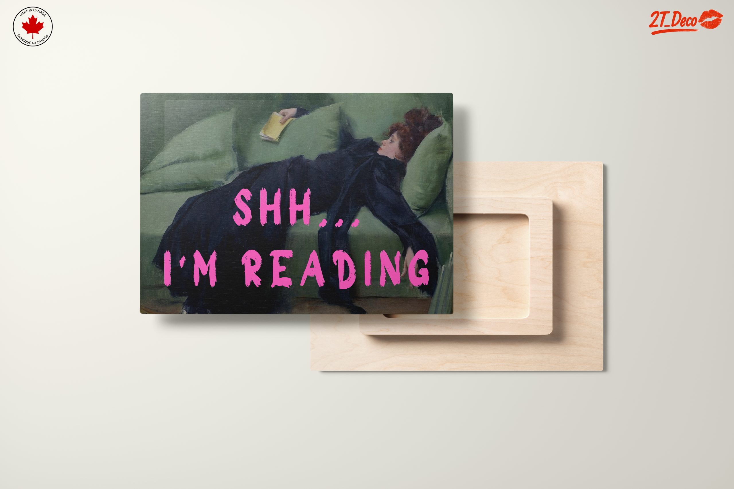 Reading Woman Portrait with Quote - Image 11
