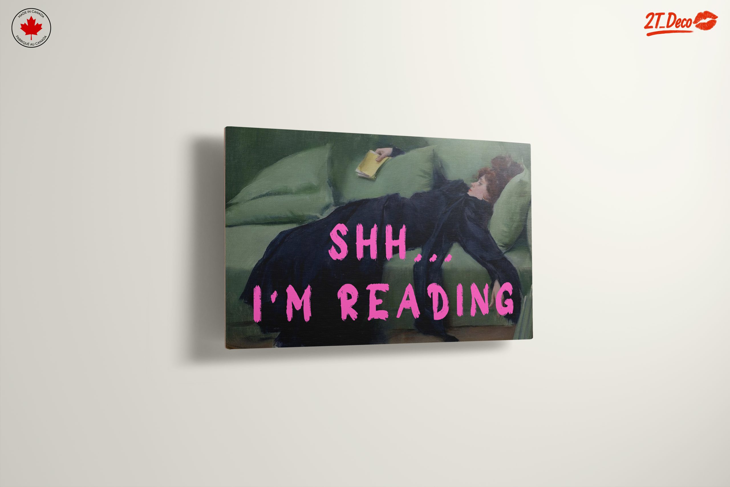Reading Woman Portrait with Quote - Image 13