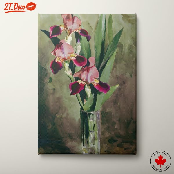 Vibrant Floral Arrangement with Pink Irises