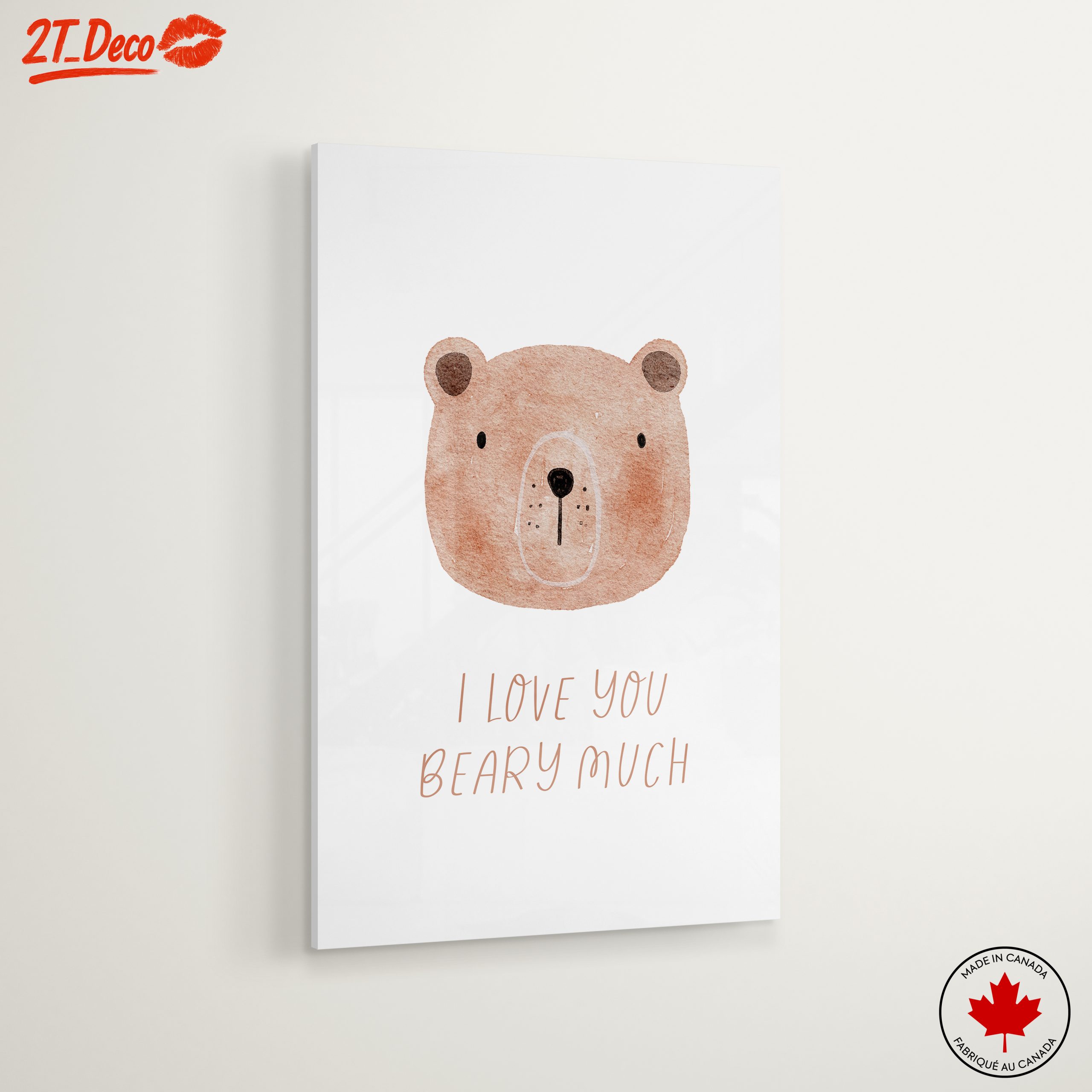 Cute Bear Illustration with Love Quote - Image 6