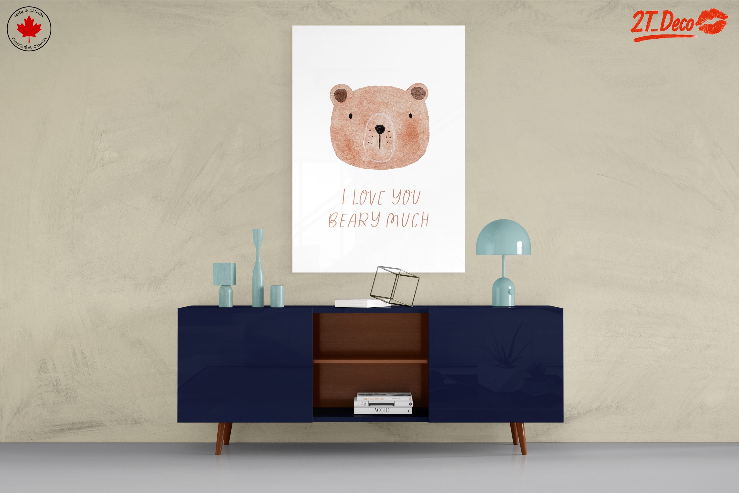 Cute Bear Illustration with Love Quote - Image 8