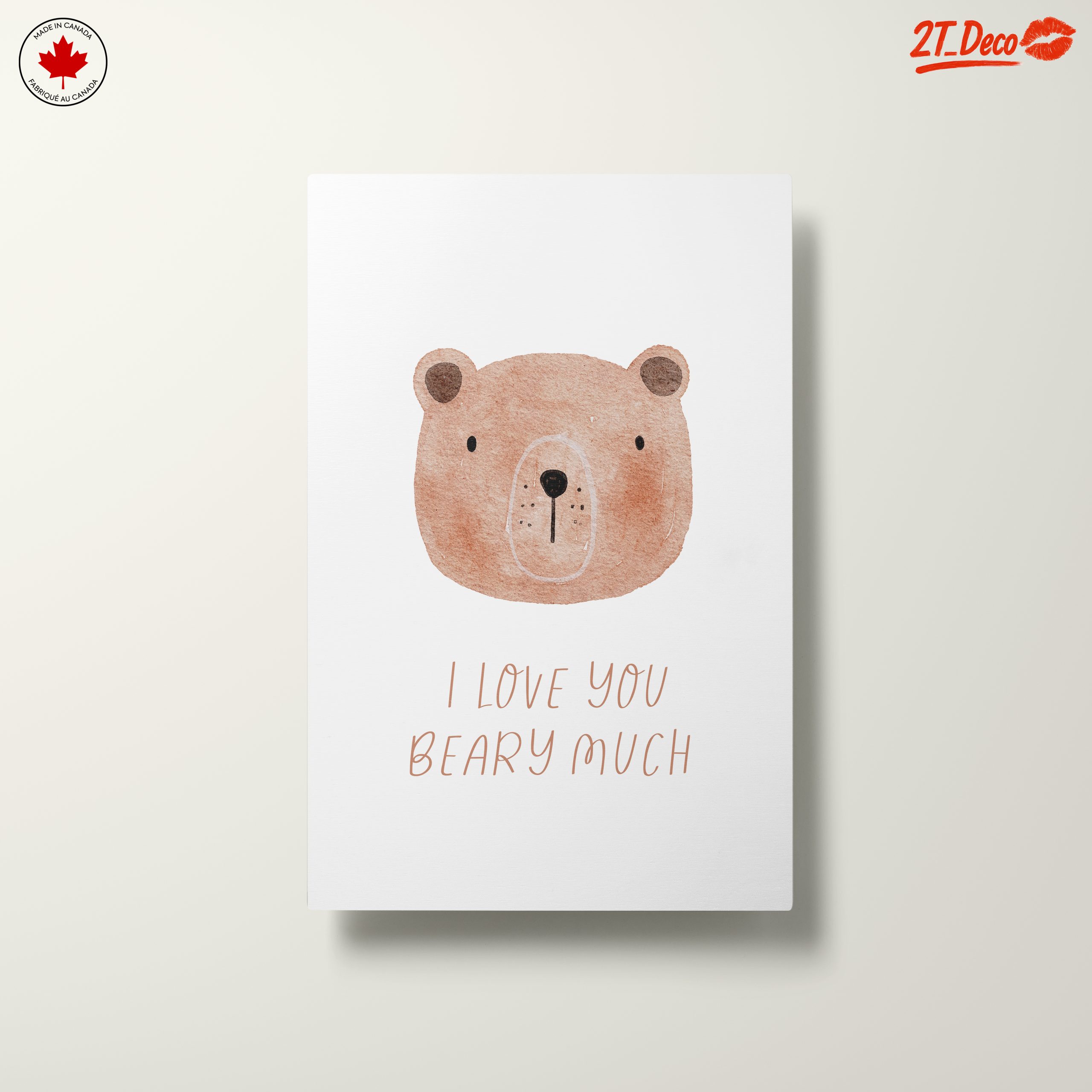 Cute Bear Illustration with Love Quote - Image 10