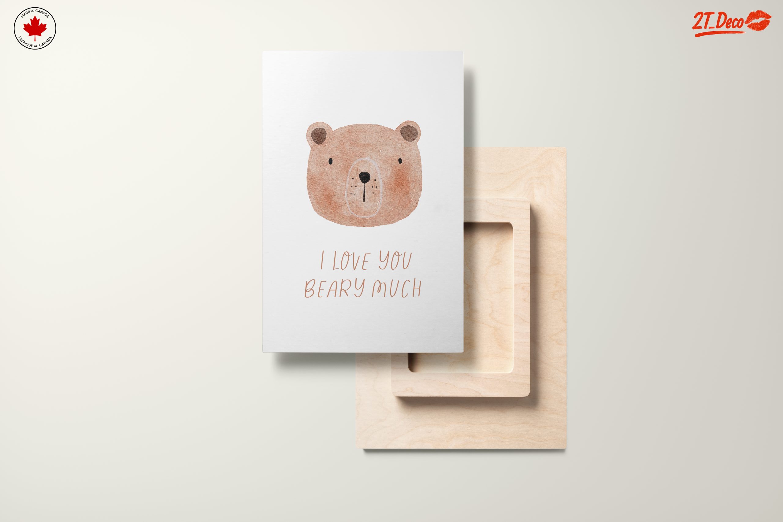 Cute Bear Illustration with Love Quote - Image 11