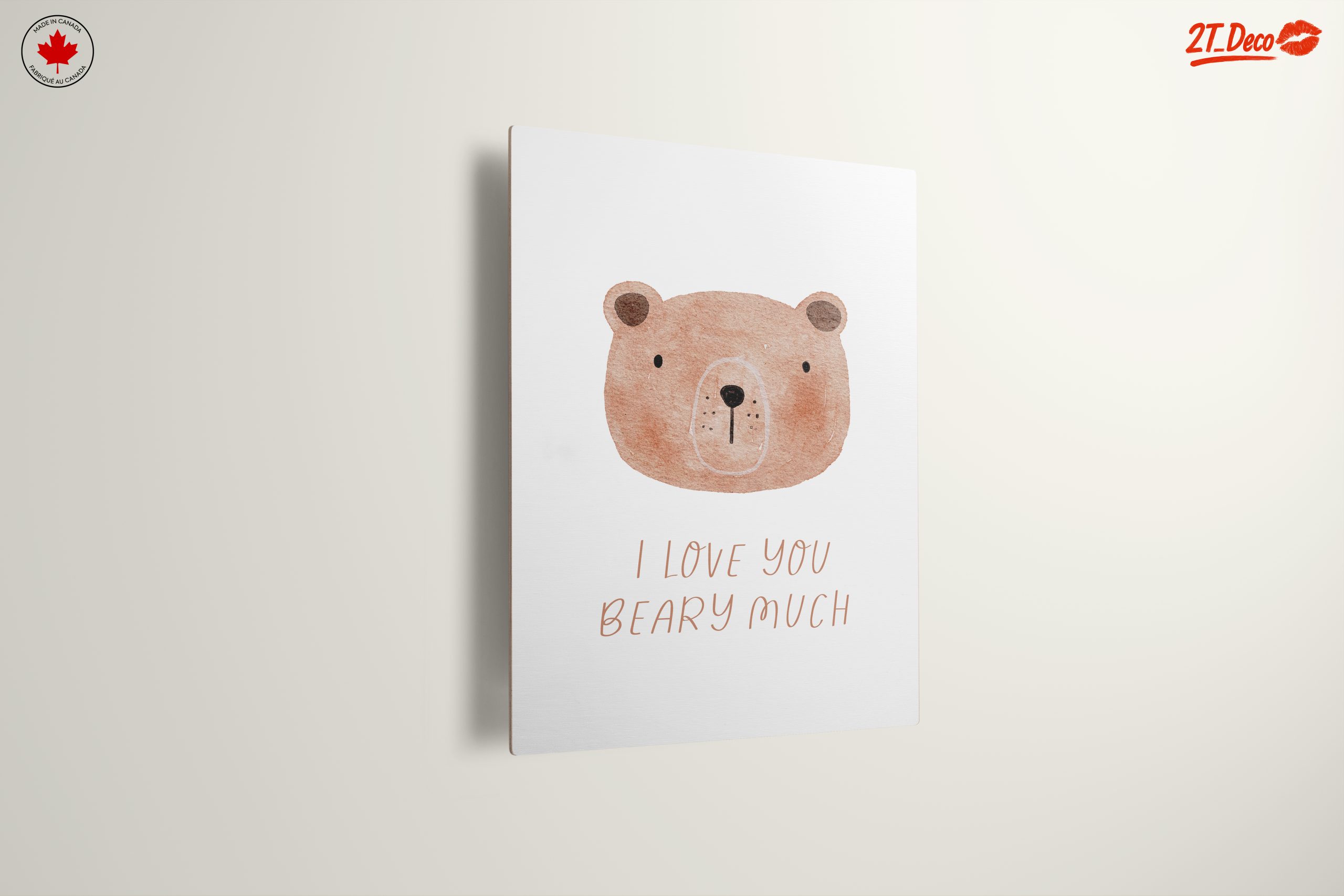 Cute Bear Illustration with Love Quote - Image 13