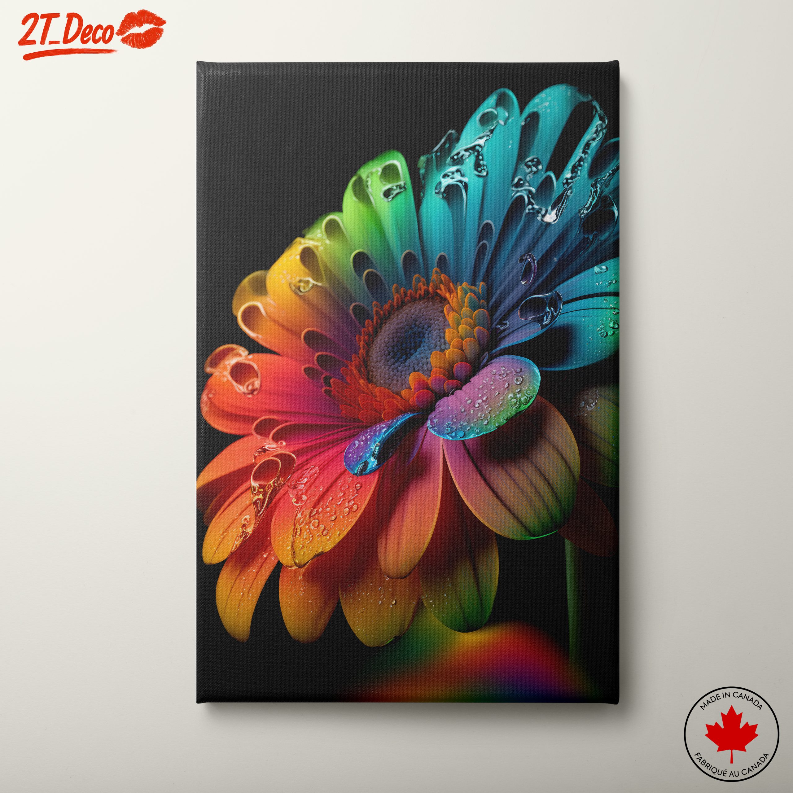 Vibrant Colorful Abstract Floral Artwork