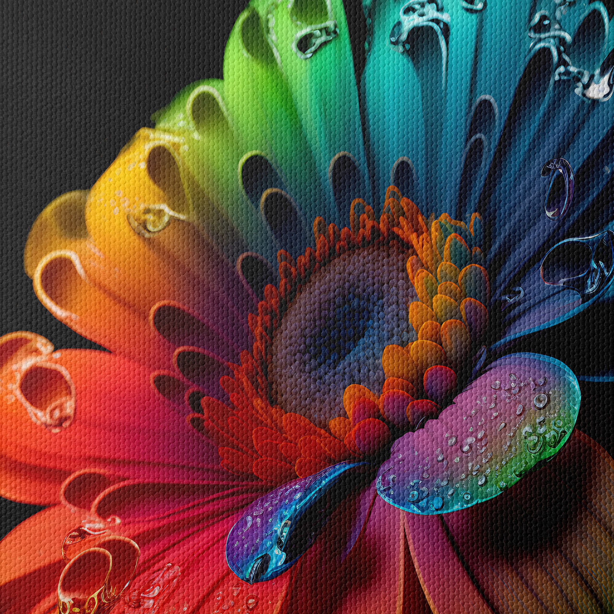 Vibrant Colorful Abstract Floral Artwork - Image 4
