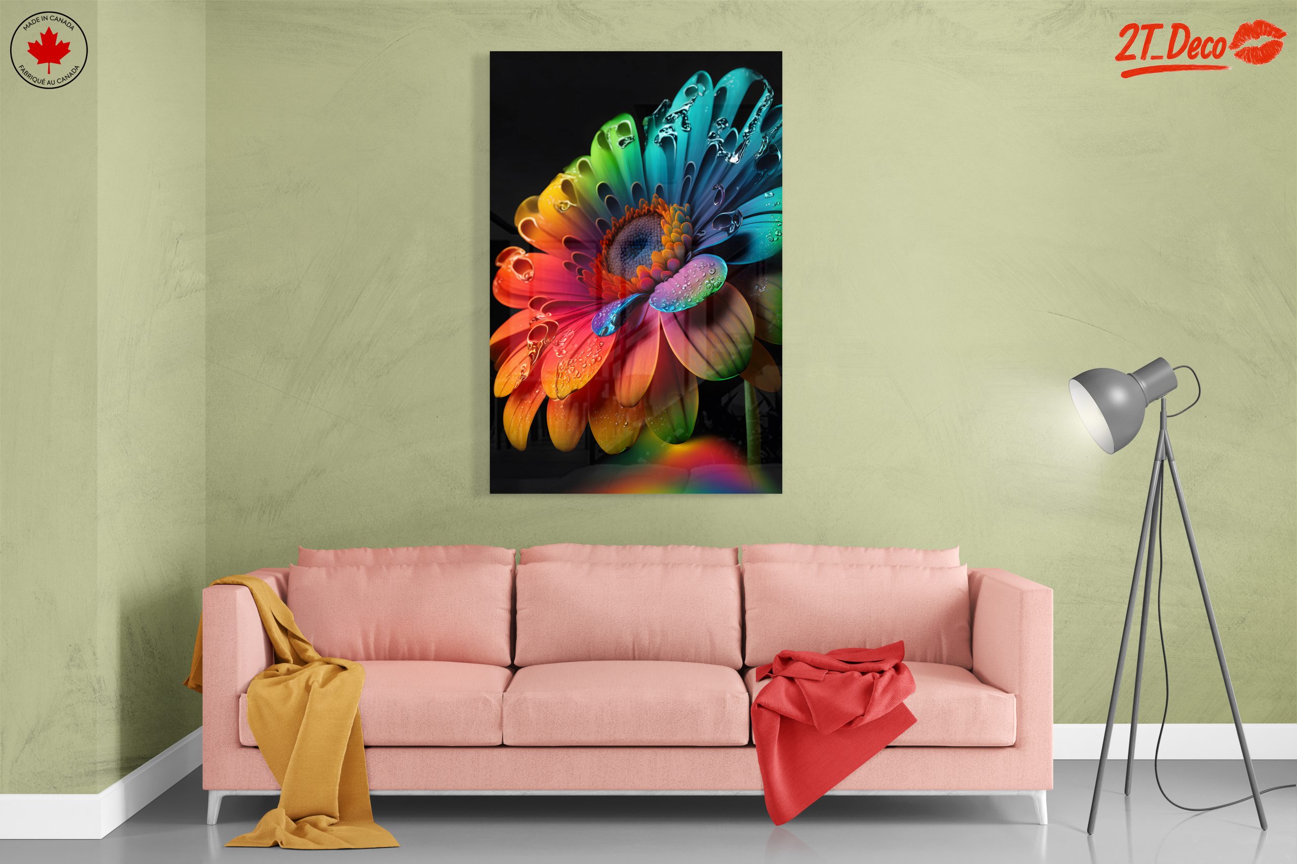 Vibrant Colorful Abstract Floral Artwork - Image 7