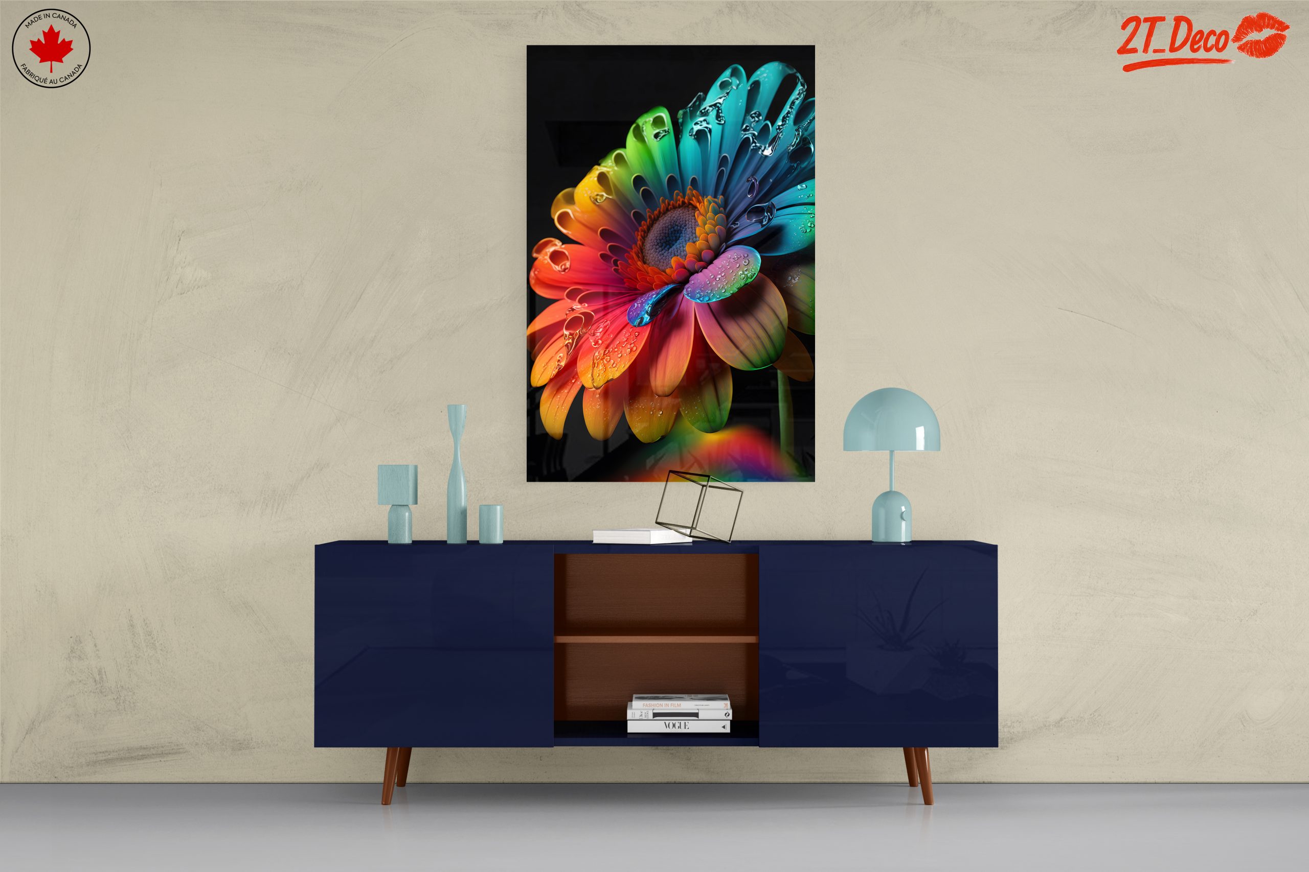 Vibrant Colorful Abstract Floral Artwork - Image 8