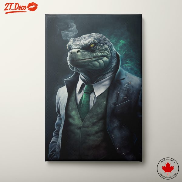 Stylized Lizard Character in Suit 2