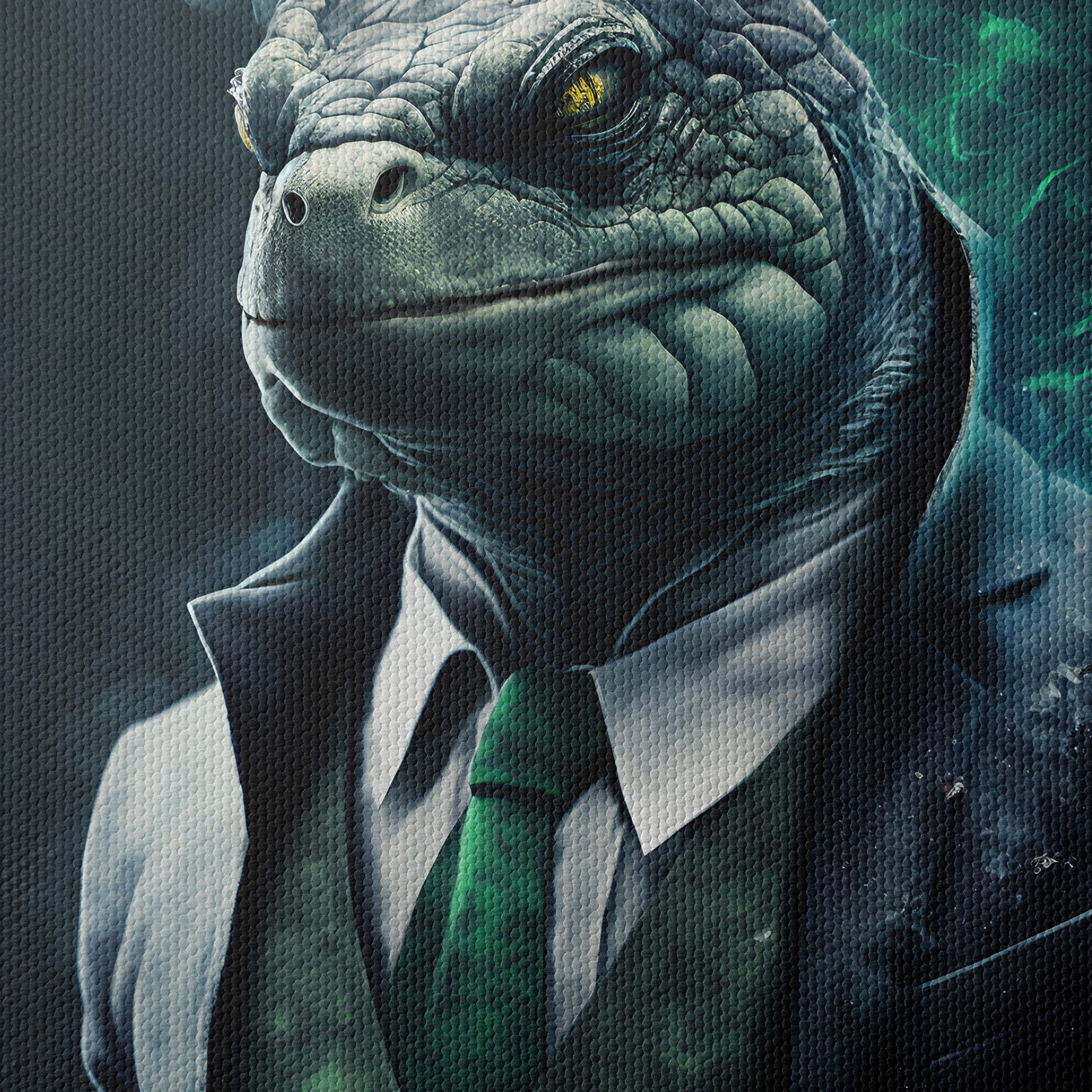 Stylized Lizard Character in Suit 2 - Image 4