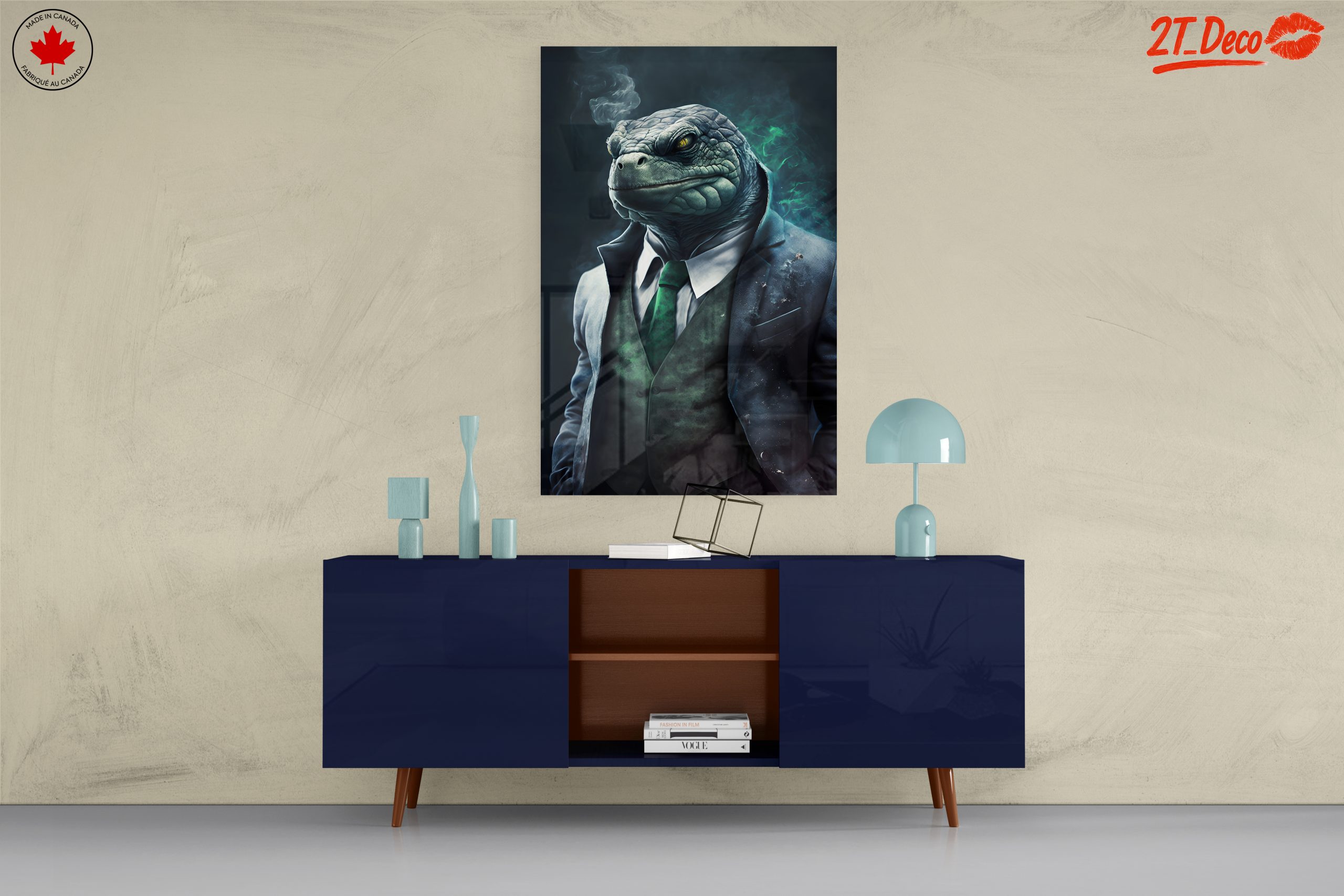 Stylized Lizard Character in Suit 2 - Image 8