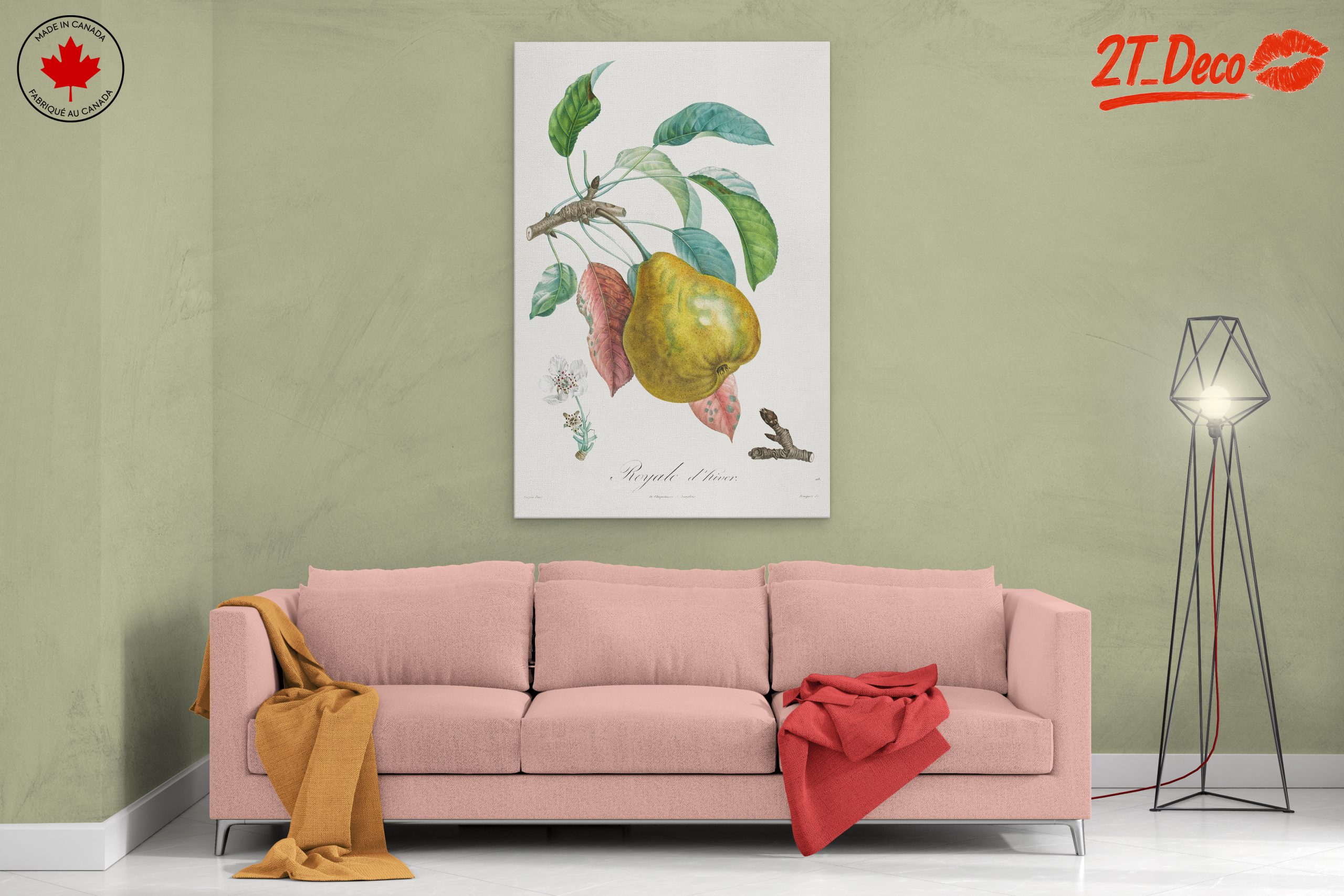Detailed Botanical Artwork of a Pear - Image 2