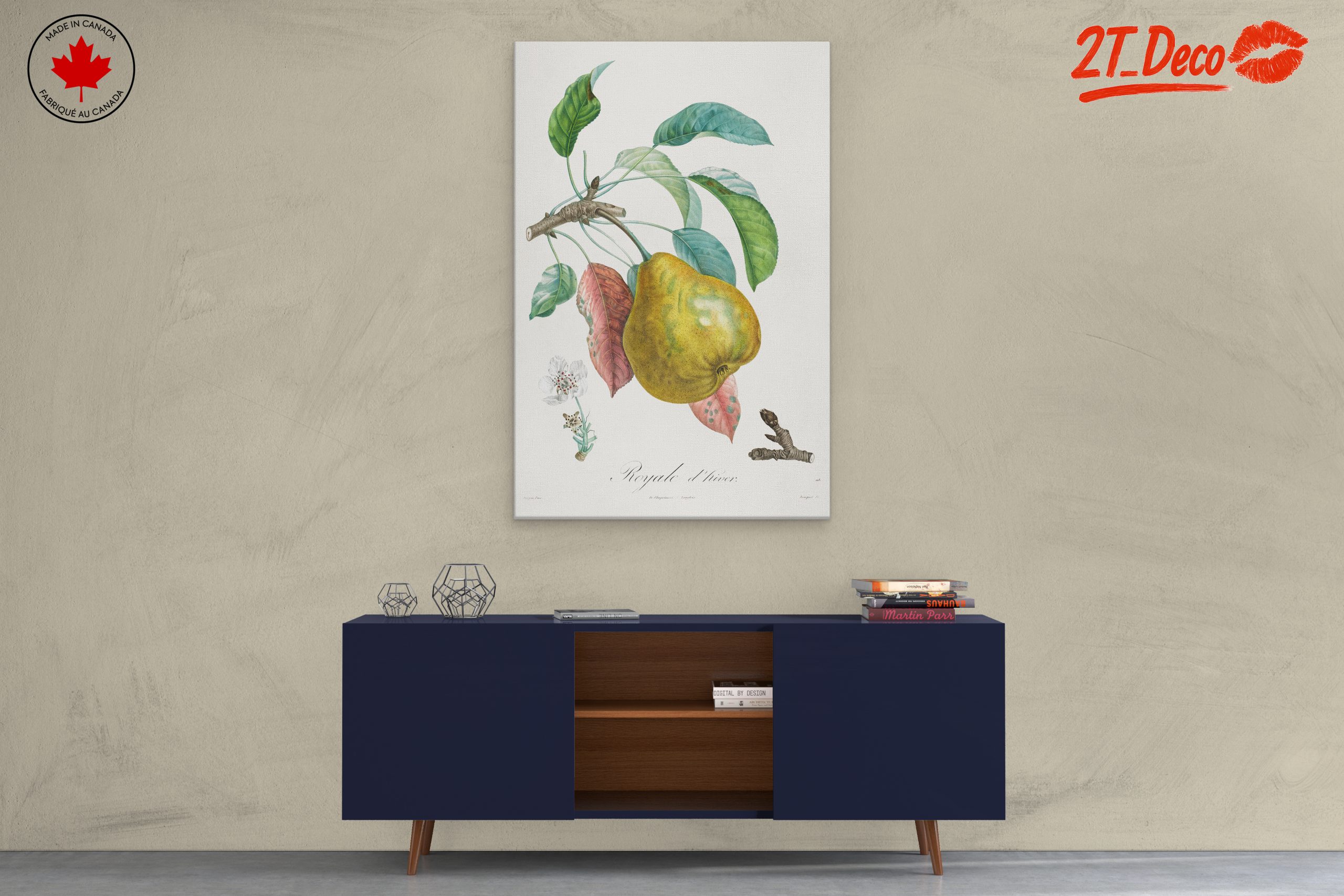 Detailed Botanical Artwork of a Pear - Image 3