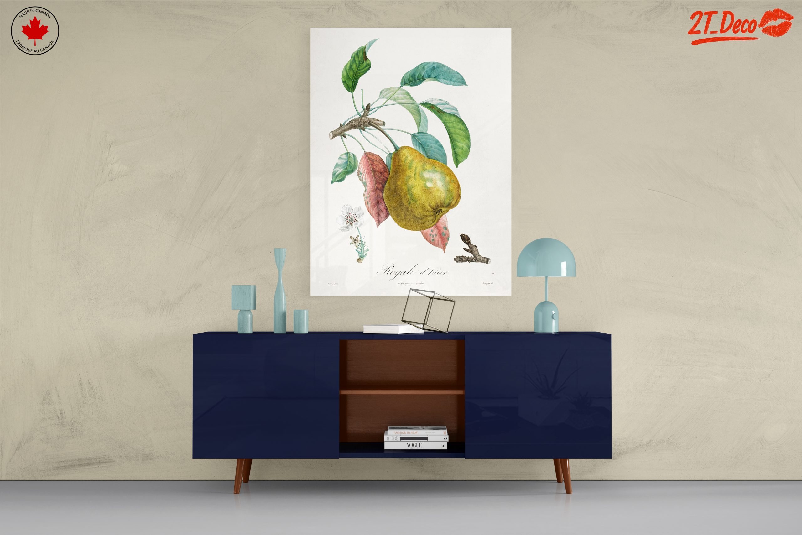 Detailed Botanical Artwork of a Pear - Image 8
