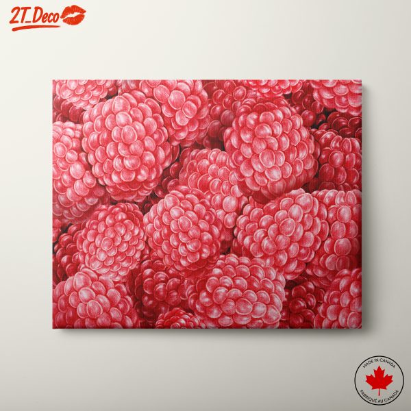 Stylized Raspberries Abstract Artwork