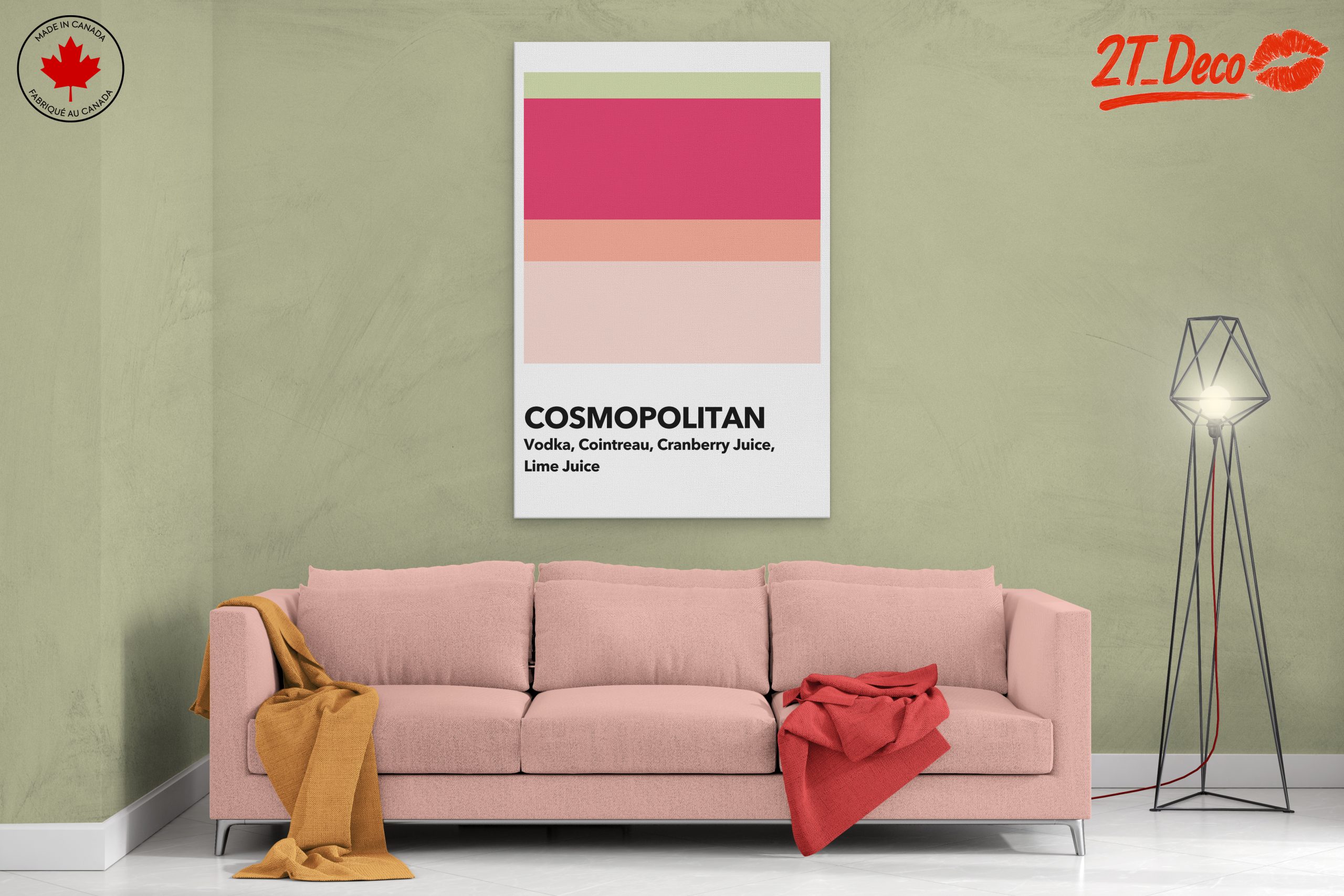 Cosmopolitan Cocktail Recipe Art 2 - Image 2