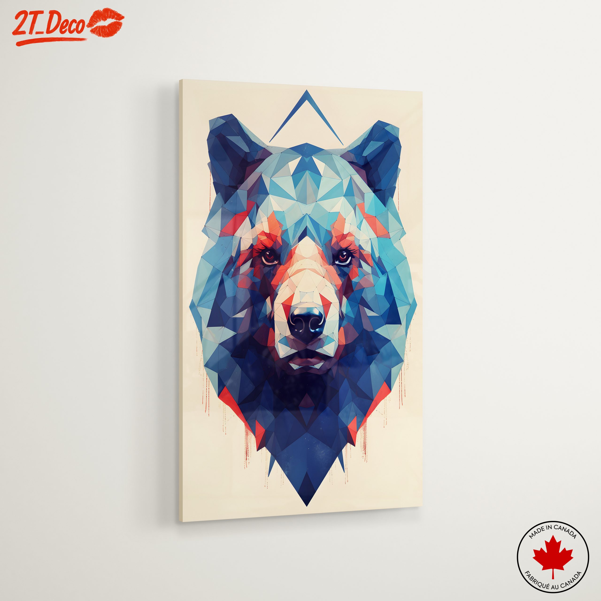 Stylized Bear Artwork with Geometric Design - Image 6