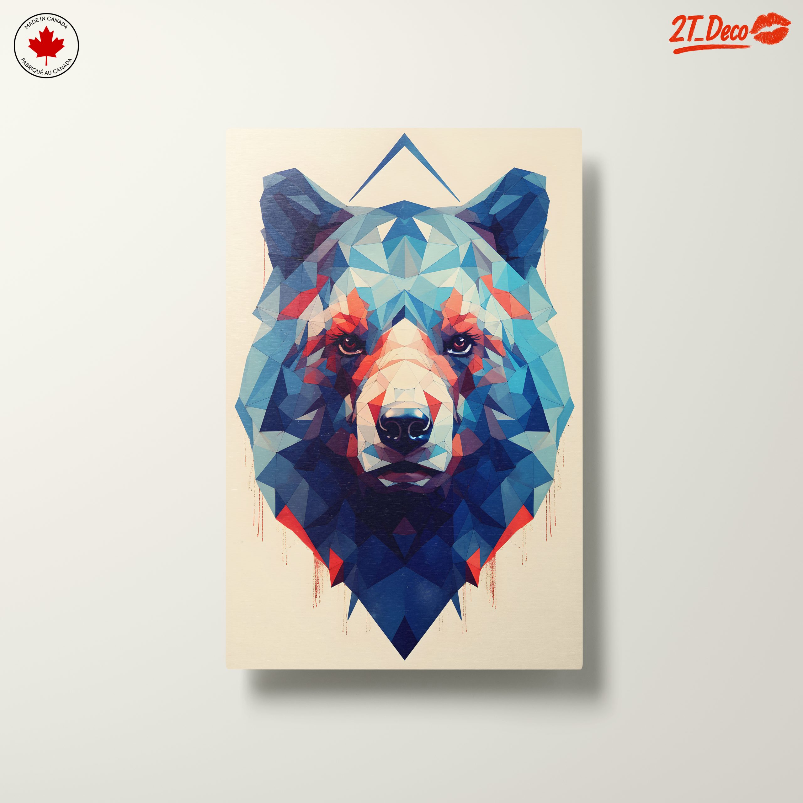 Stylized Bear Artwork with Geometric Design - Image 10