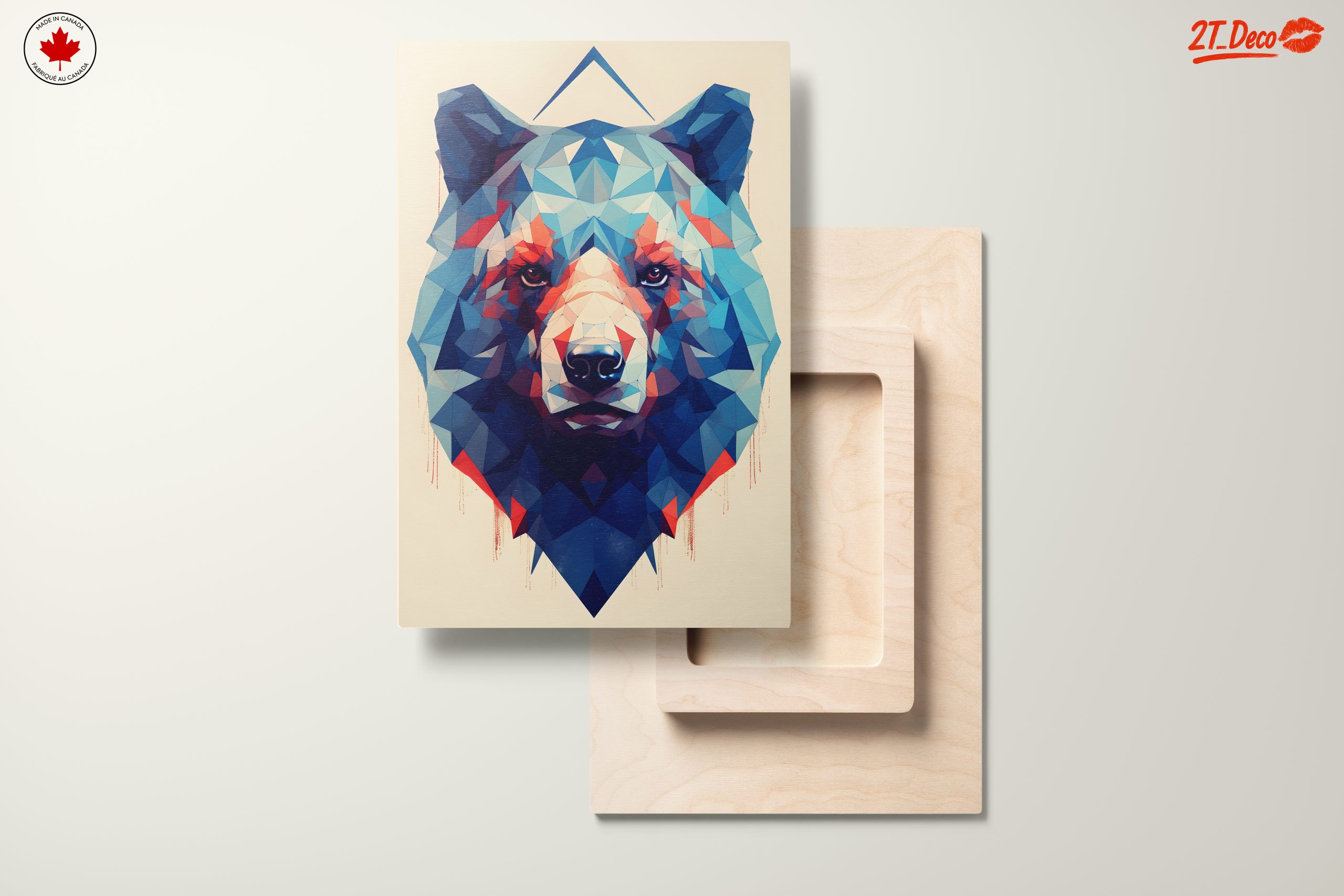 Stylized Bear Artwork with Geometric Design - Image 11