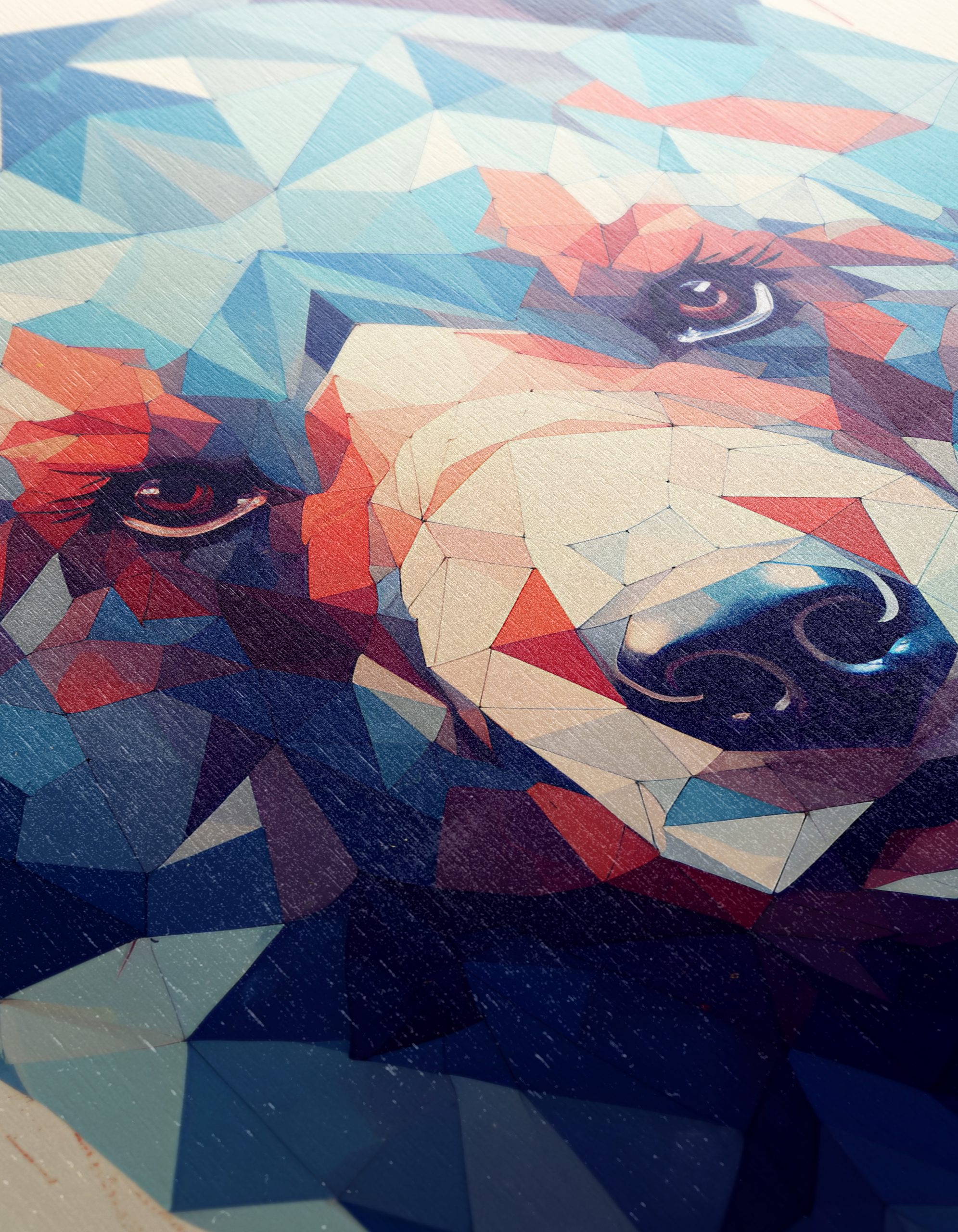 Stylized Bear Artwork with Geometric Design - Image 12