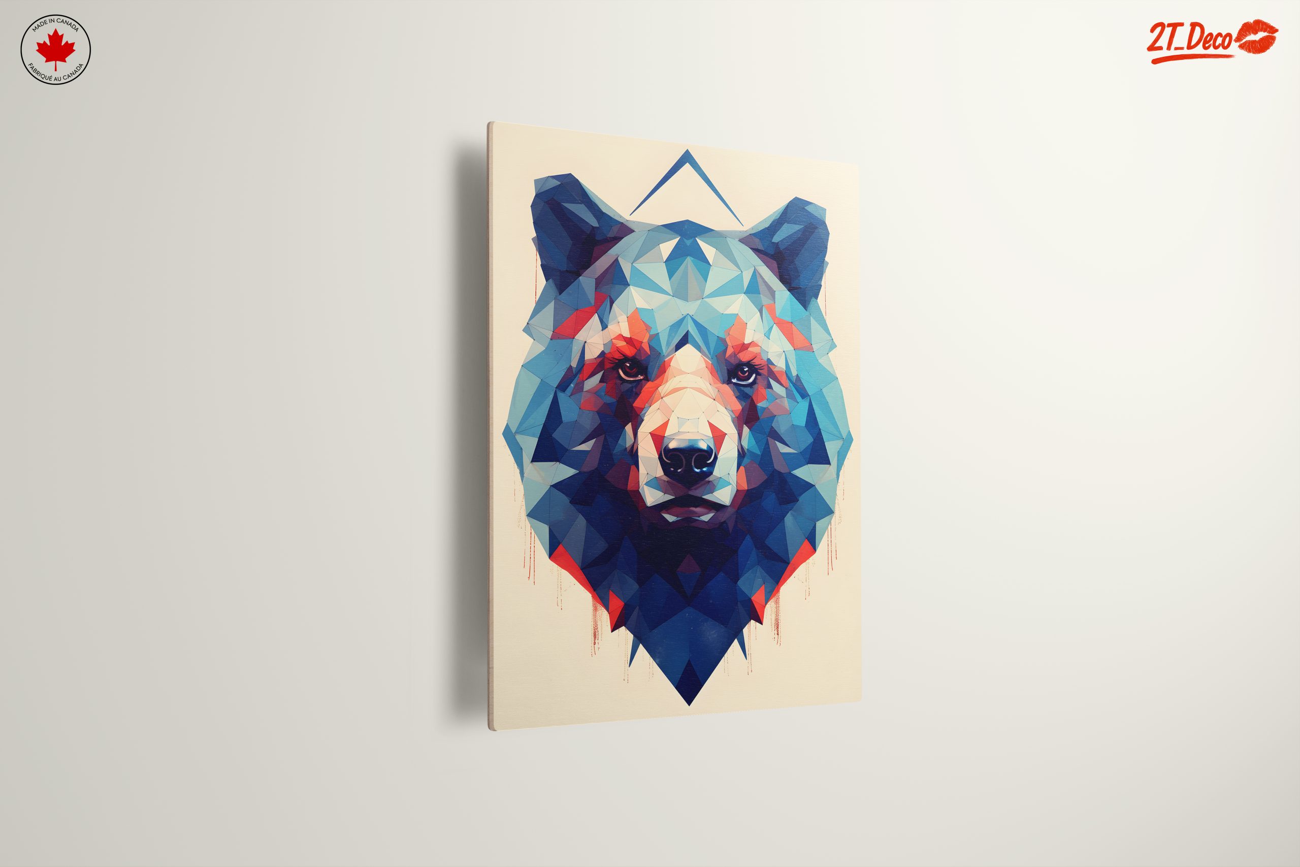 Stylized Bear Artwork with Geometric Design - Image 13
