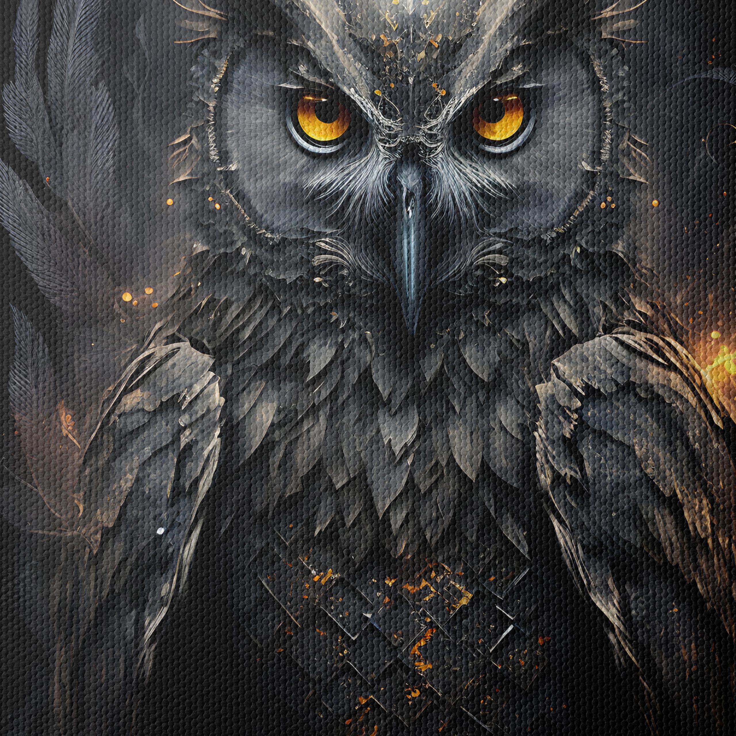 Majestic Owl Artwork with Striking Features - Image 4