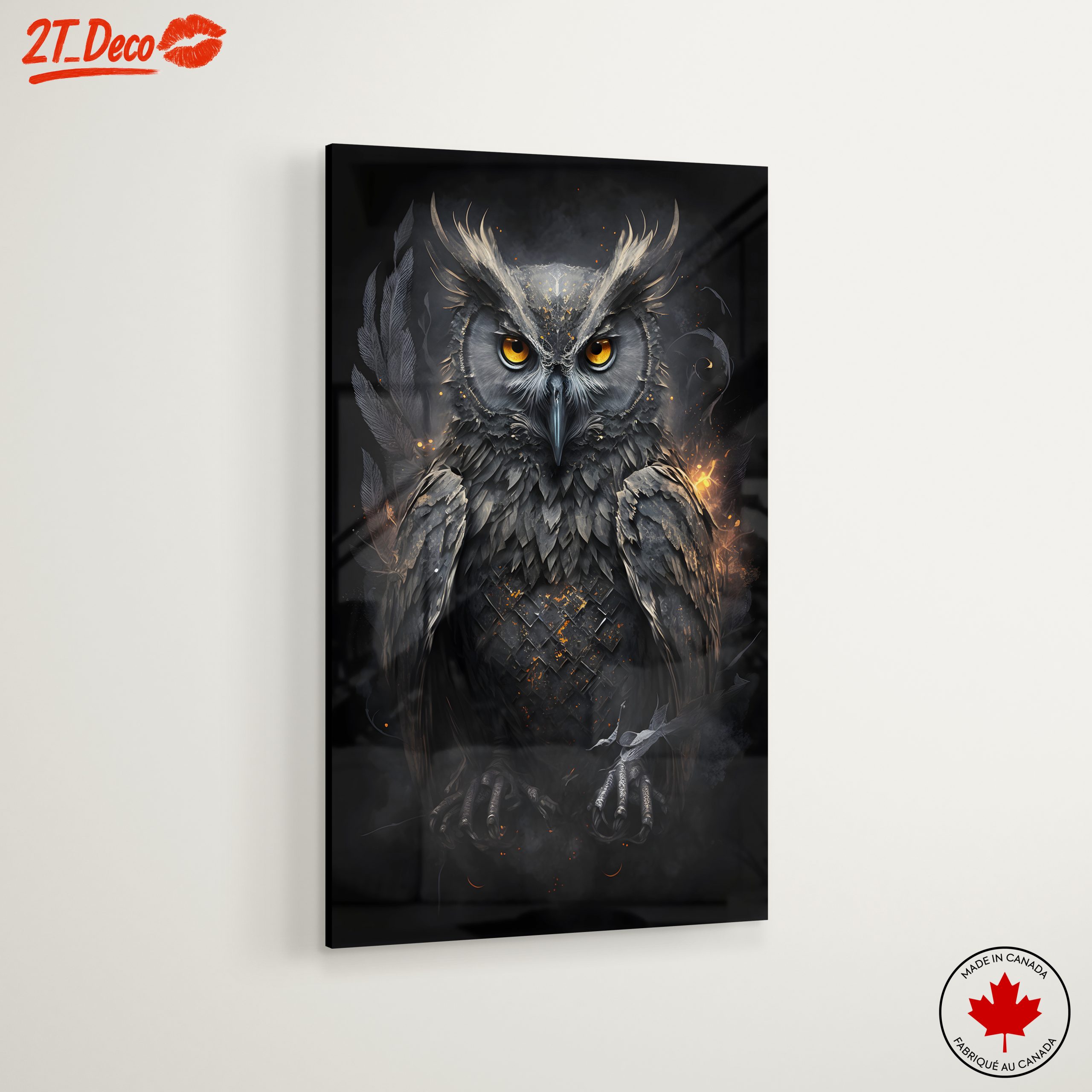 Majestic Owl Artwork with Striking Features - Image 6