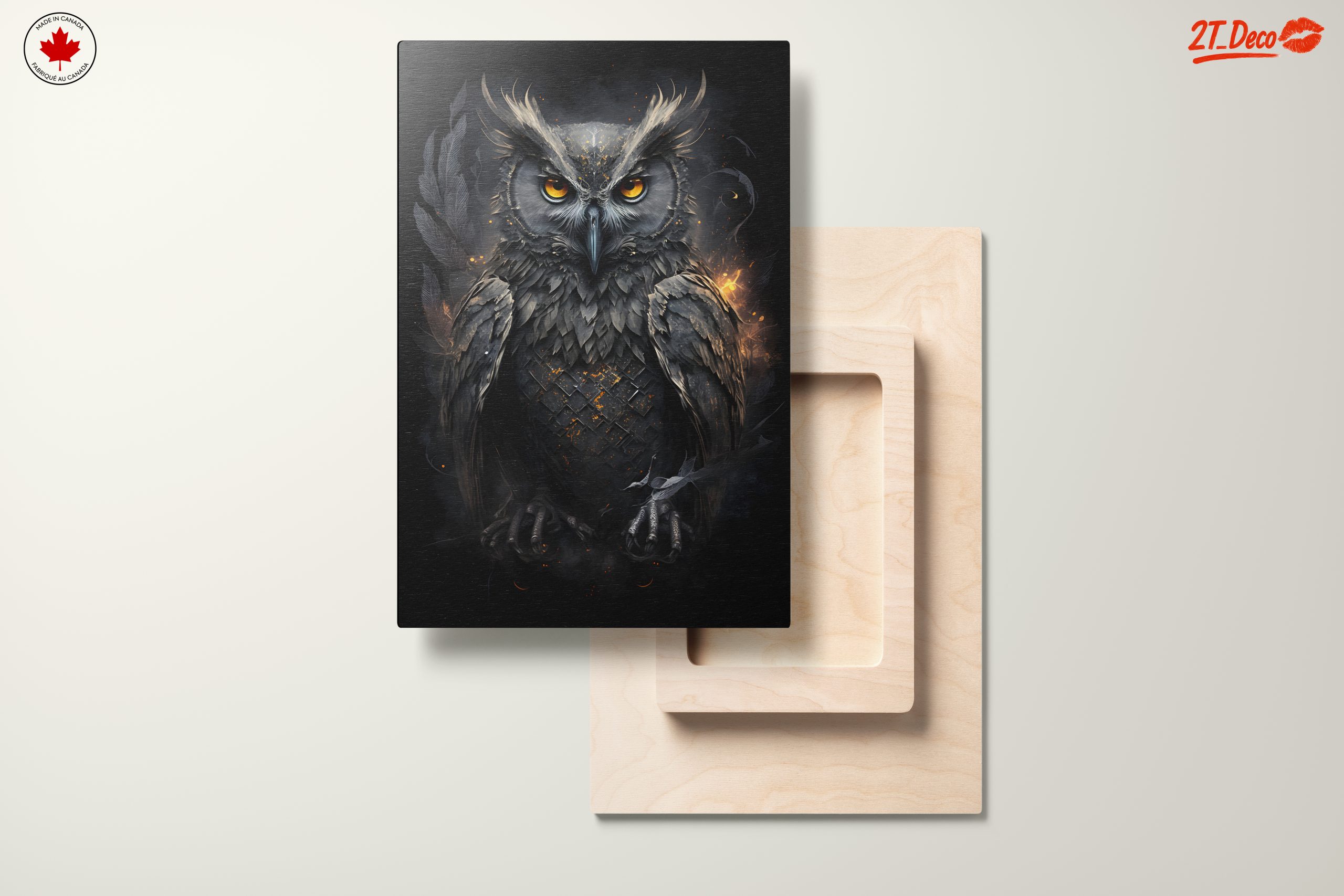 Majestic Owl Artwork with Striking Features - Image 11