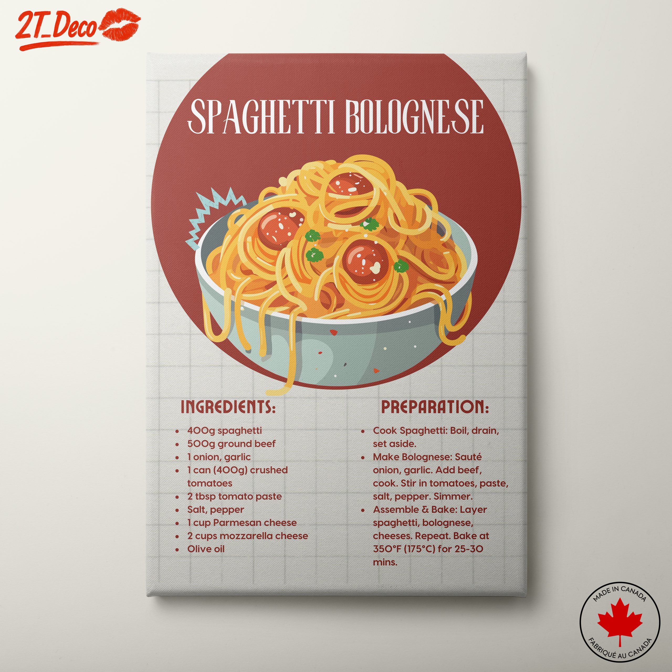 Stylized Spaghetti Bolognese Art