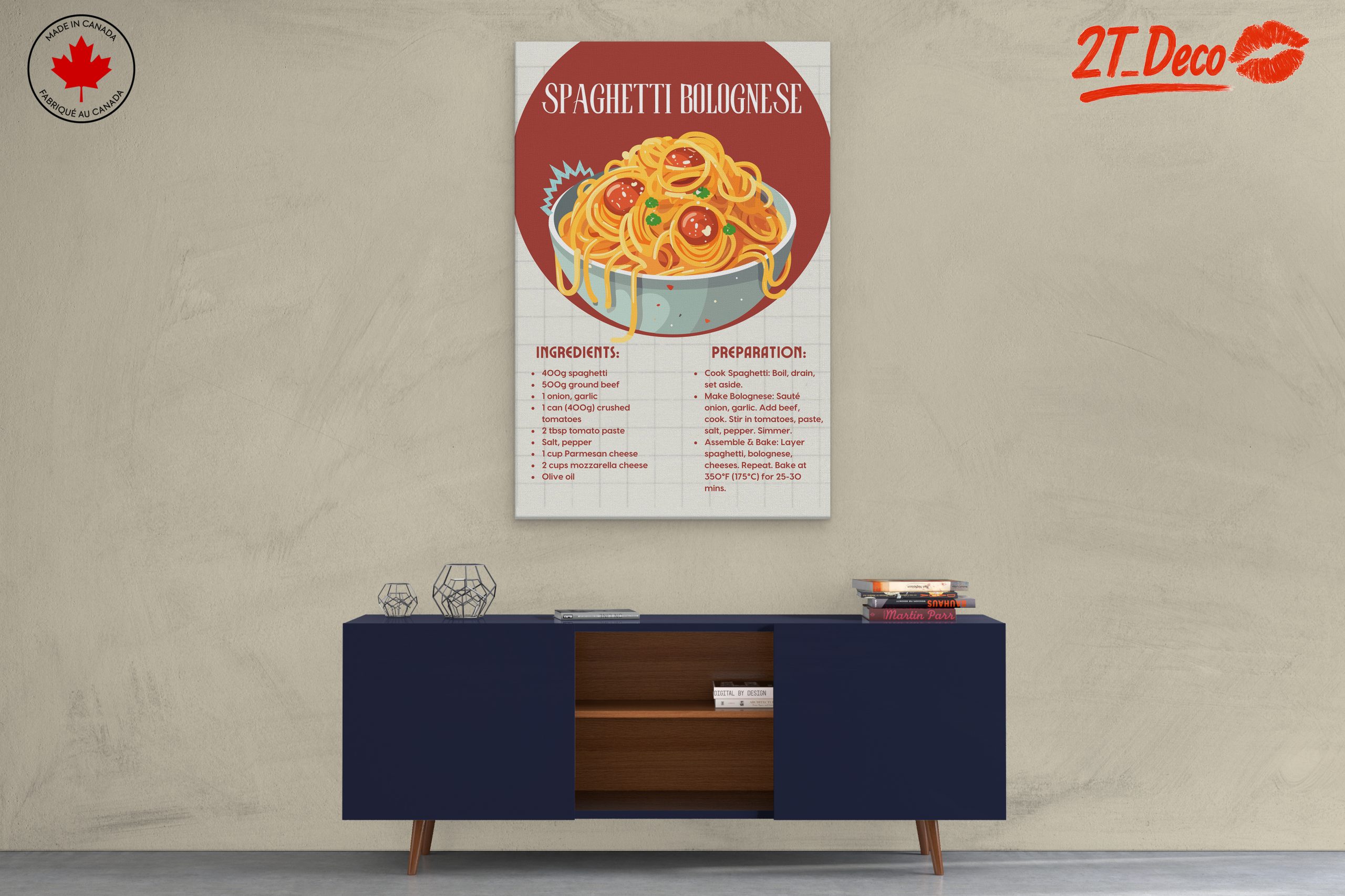 Stylized Spaghetti Bolognese Art - Image 3
